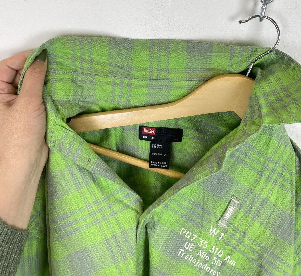Diesel Vintage Diesel Buttons Up Plaid Shirt Long Sleeve Size XL Size US XL / EU 56 / 4 - 9 Thumbnail