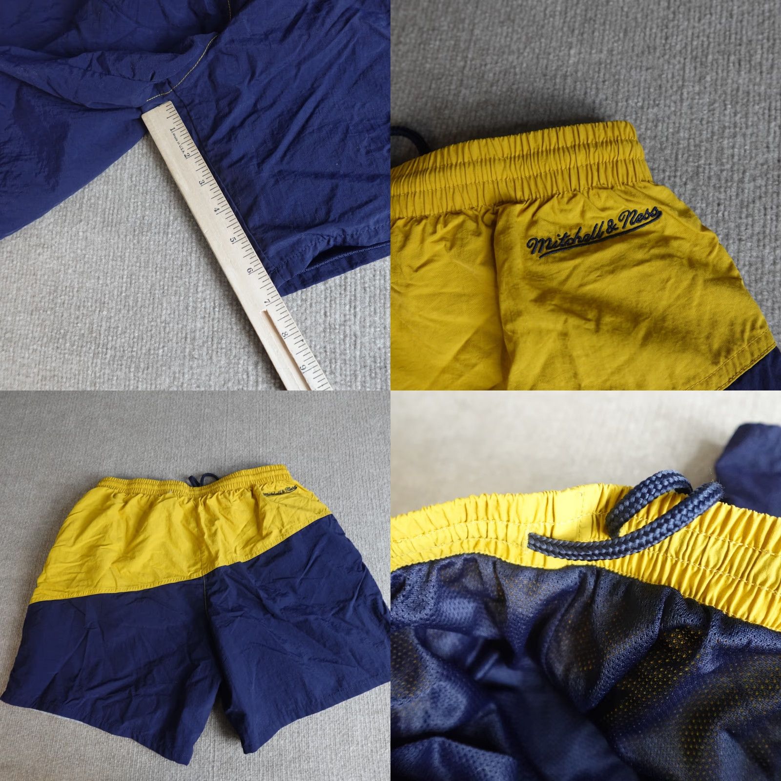 Mitchell & Ness Mitchell & Ness Shorts Mens L Blue Drawstring Fighting Irish Notre Dame Size US 33 - 8 Thumbnail