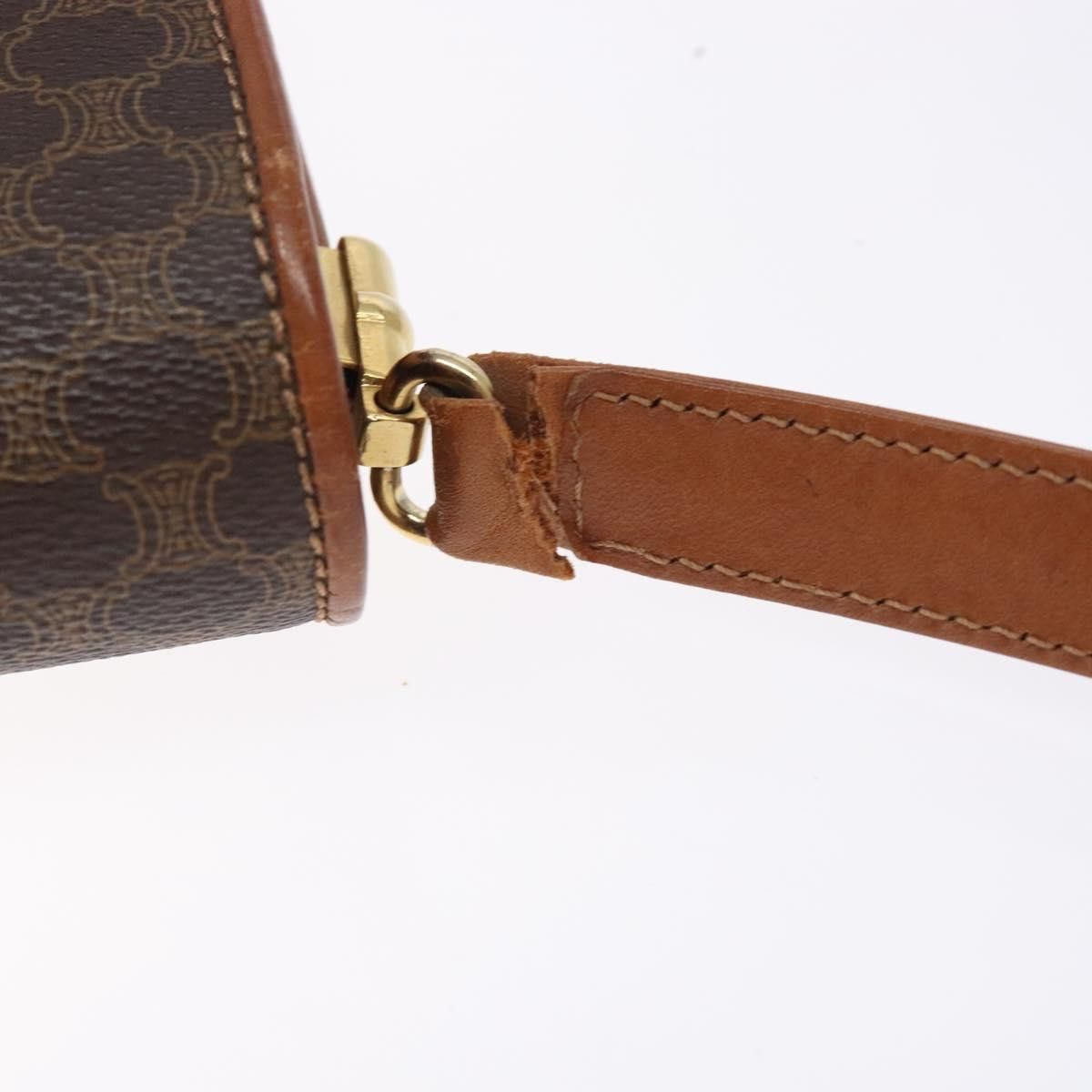 Celine CELINE Macadam Canvas Shoulder Bag Pvc Leather Brown Size ONE SIZE - 9 Thumbnail