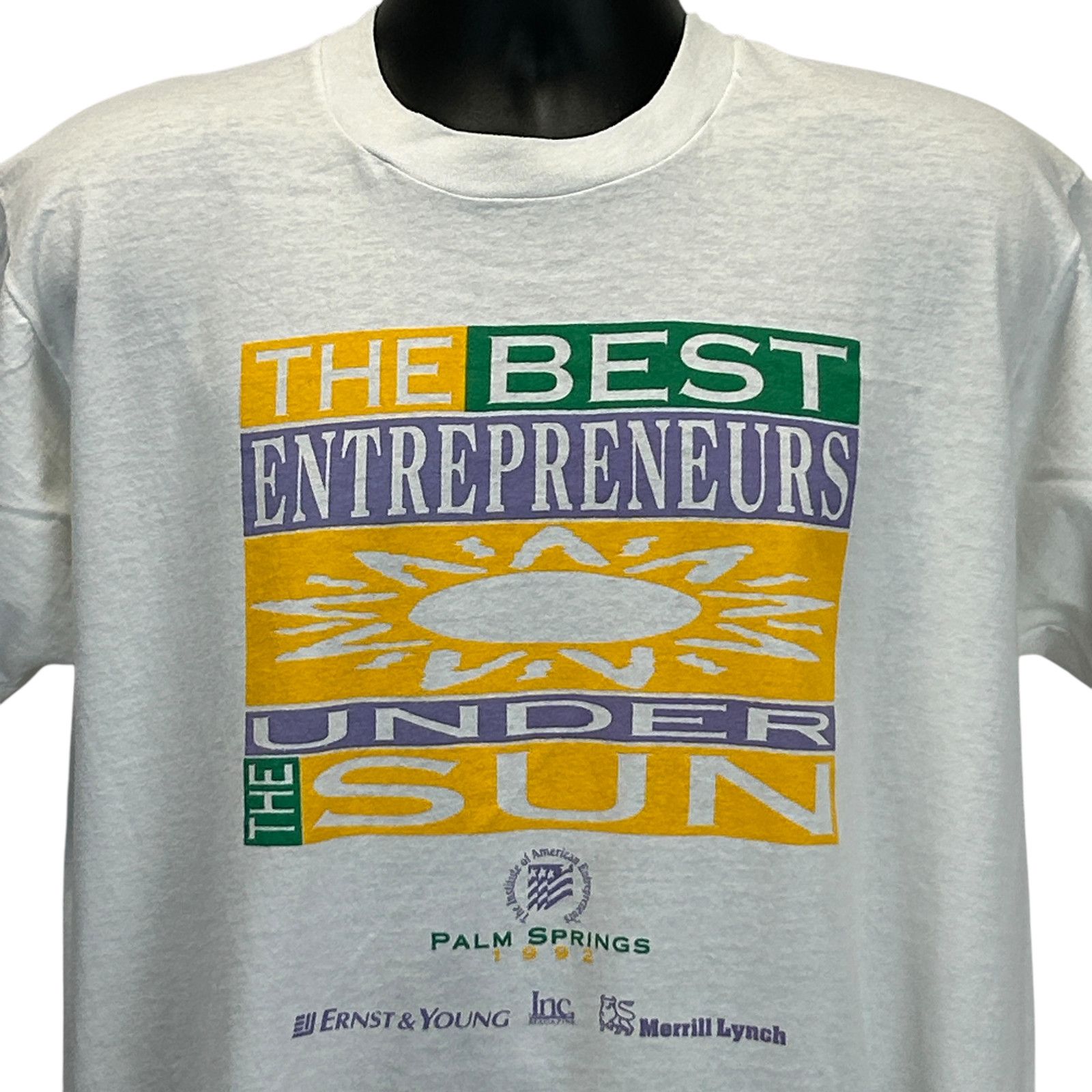Vintage Vintage 90s The Best Entrepreneurs T Shirt XL X-Large Size US XL / EU 56 / 4 - 1 Thumbnail