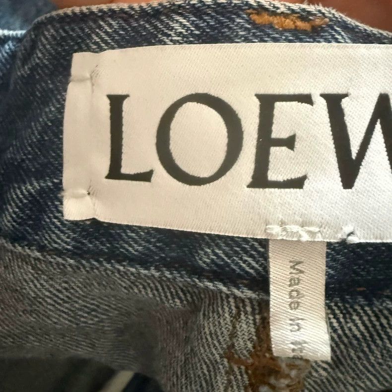 Loewe LOEWE SS25 printed logo curved knife jeans Size 26" / US 2 / IT 38 - 2 Thumbnail