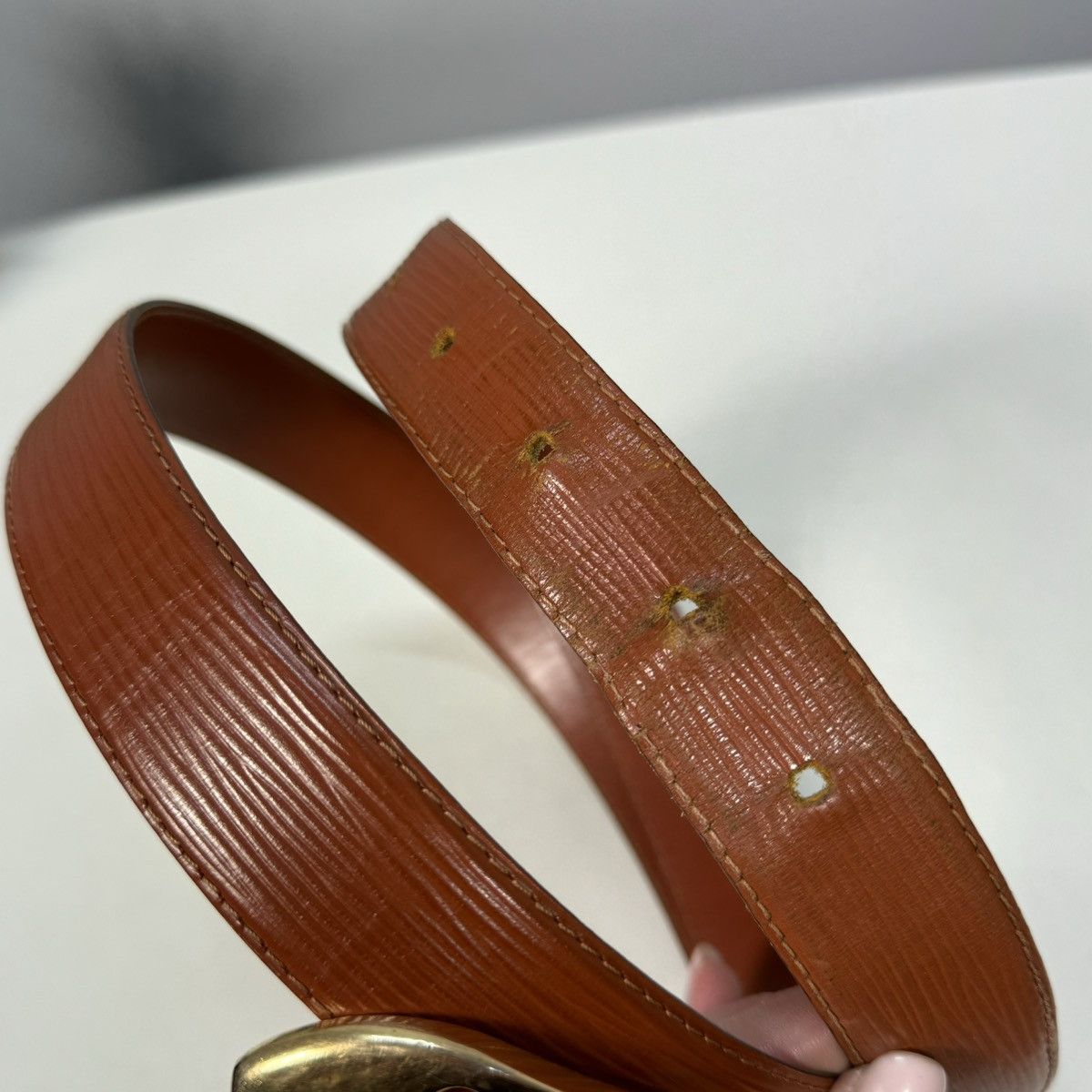 Louis Vuitton LOUIS VUITTON belt Epi santule leather/metal Size ONE SIZE - 7 Thumbnail