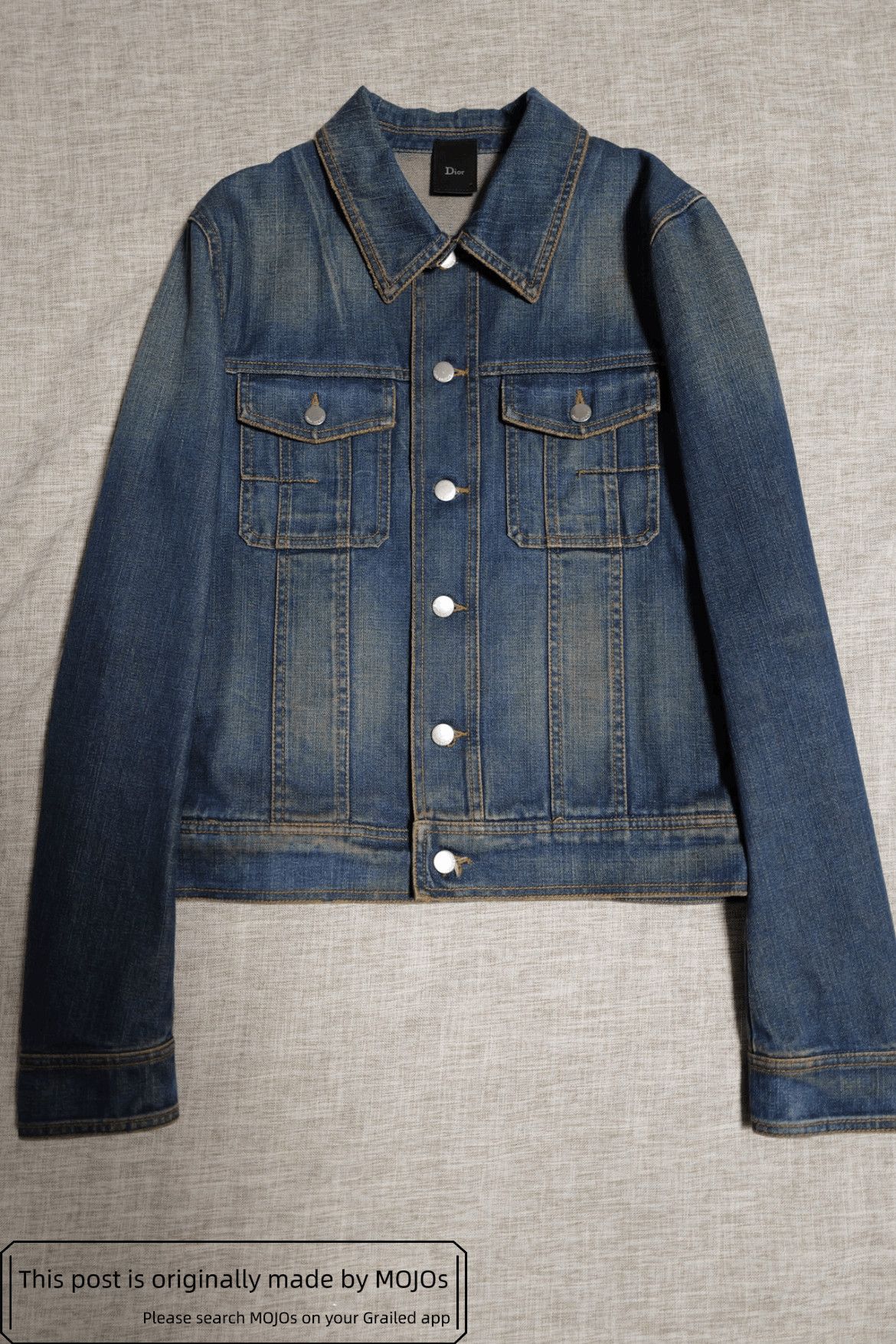 ジャケット・アウター dior homme zip up denim jacket 46 Dior Dior Homme By Hedi Black Distressed Denim Jacket Size 46