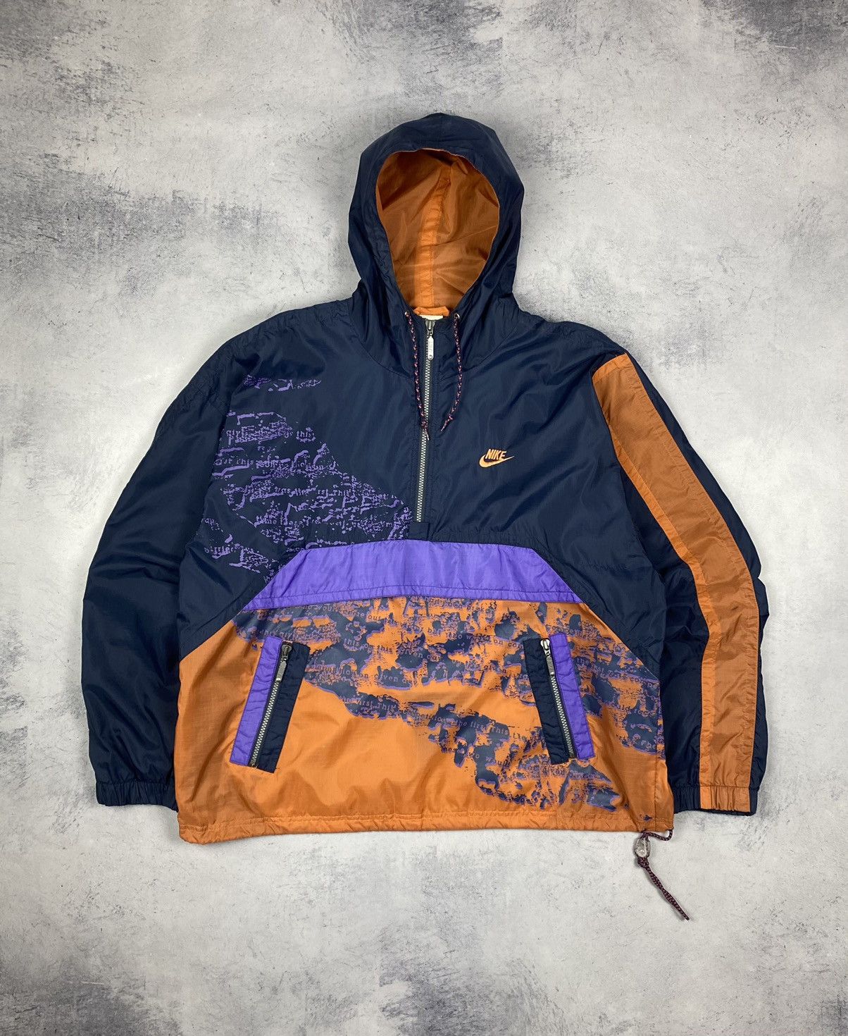 Nike Vintage 80s Nike Nylon Jacket 1/2 Zip Anorak Jacket Men’s Size US L / EU 52-54 / 3 - 2 Thumbnail