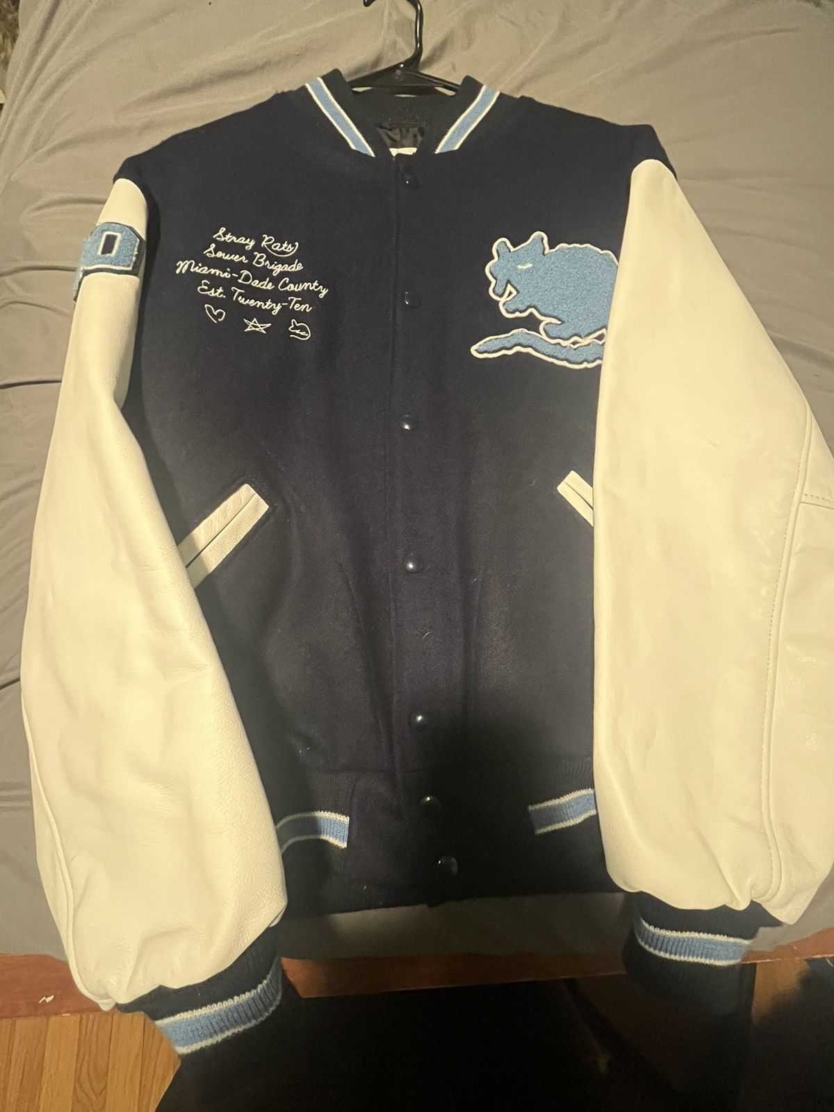 Stray Rats Stray Rats 10th Anniversary Varsity Bomber Jacket | Grailed