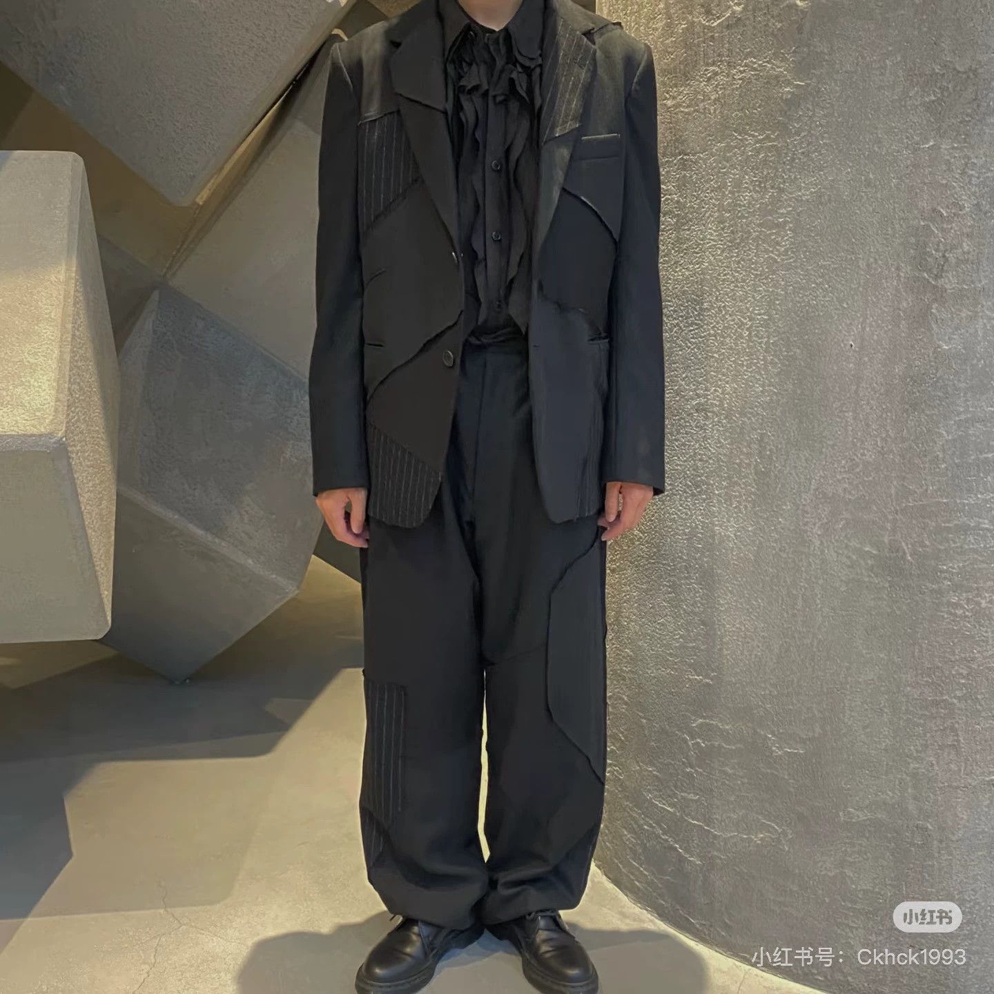 Yohji Yamamoto Yohji Yamamoto 22AW M Destructed Patchwork Wide-Leg Size US 32 / EU 48 - 8 Thumbnail