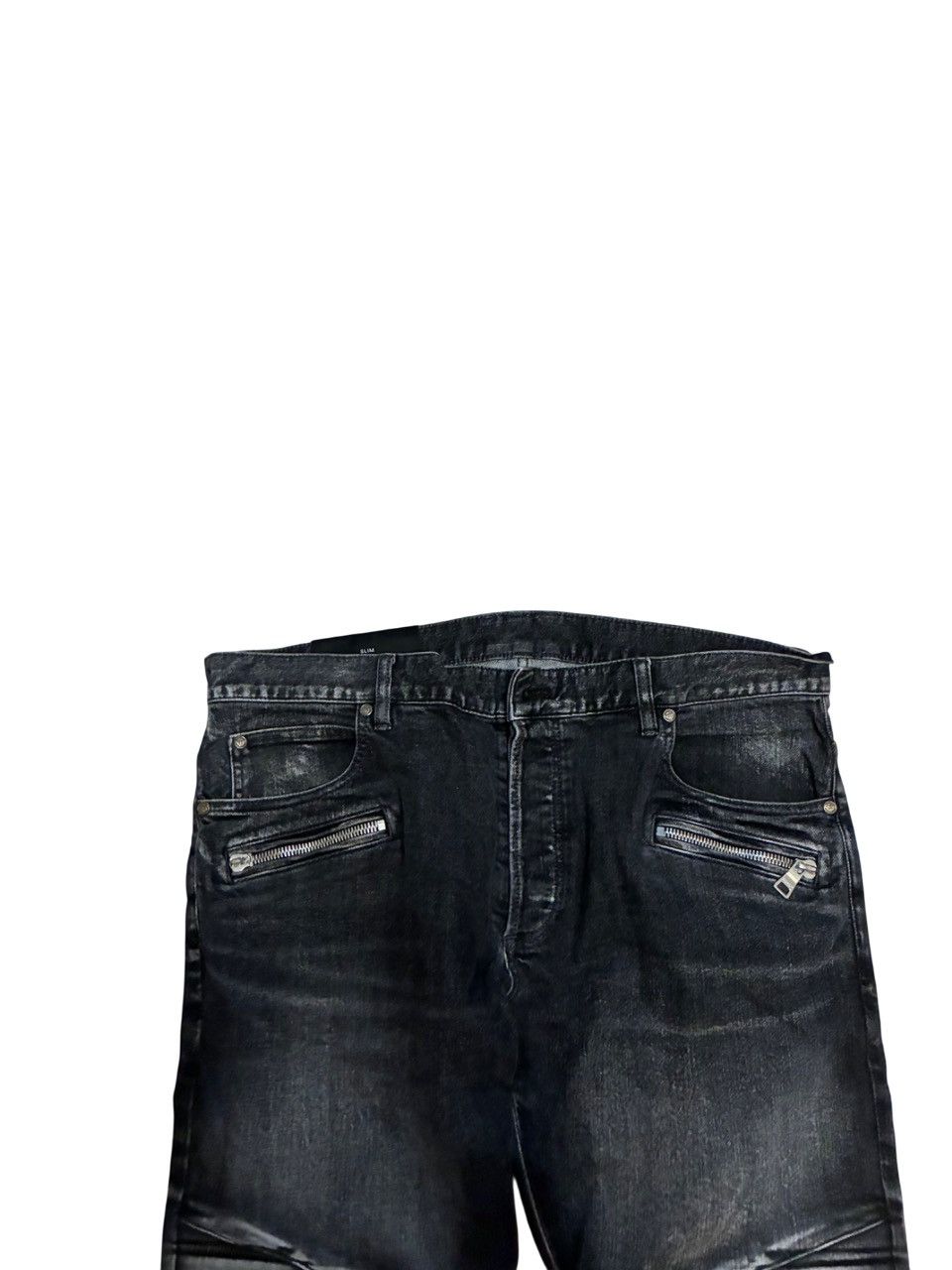 Balmain *Final Drop* Vintage Balmain Stonewash Biker Jeans Size US 36 / EU 52 - 2 Thumbnail