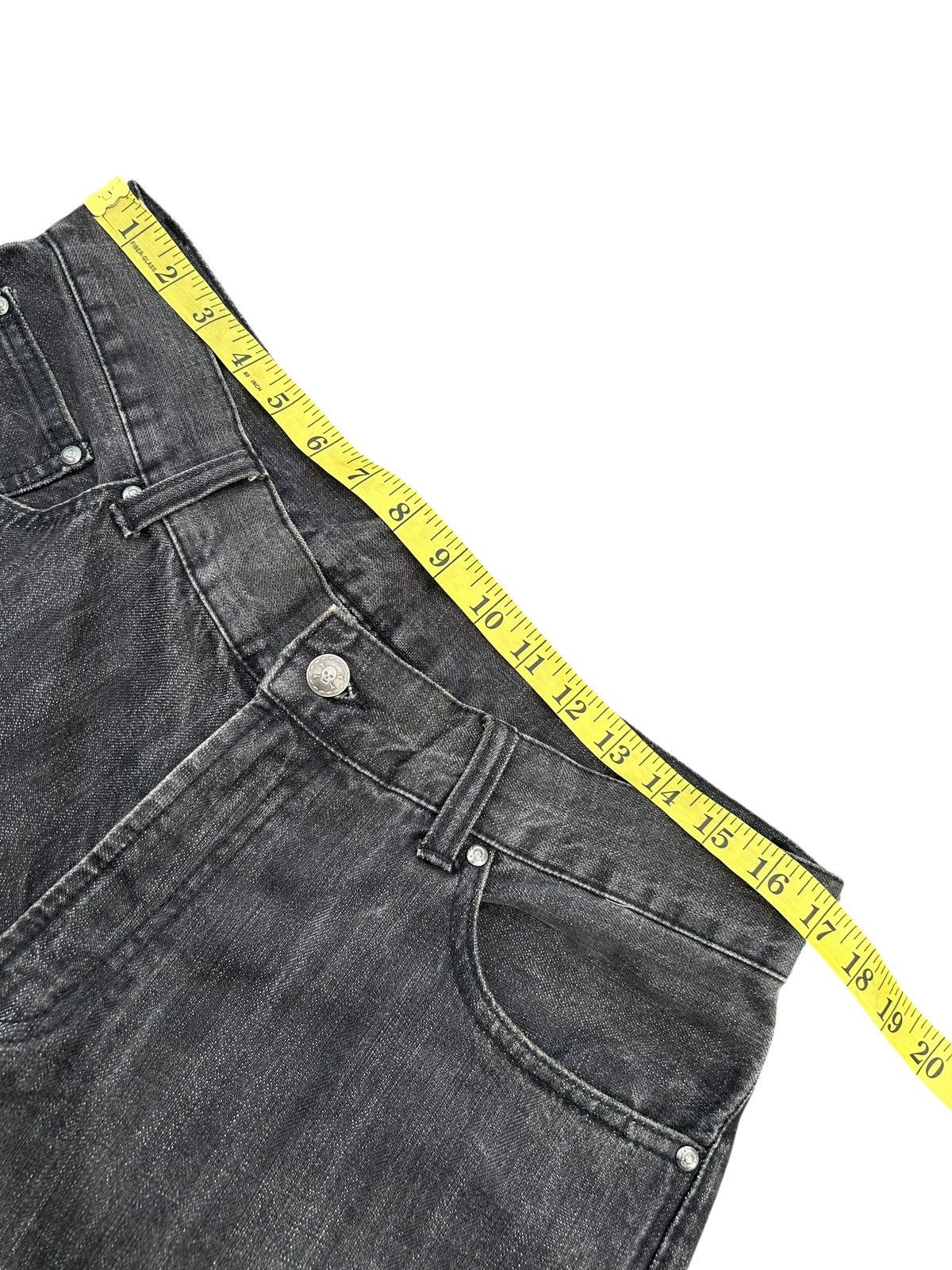 If Six Was Nine FLARE FUNNY DEVIL SKULL IMPULSE PLEASURE DISTRESSED DENIM Size US 34 / EU 50 - 9 Thumbnail
