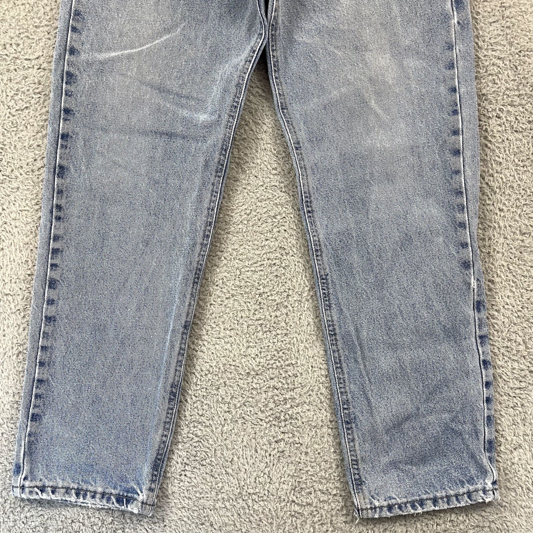 Carhartt VINTAGE Carhartt Jeans Men’s 34x32 Blue Denim Straight Leg 5-Pocket Workwear Logo USA 90s Mens Jeans Size US 34 / EU 50 - 2 Thumbnail