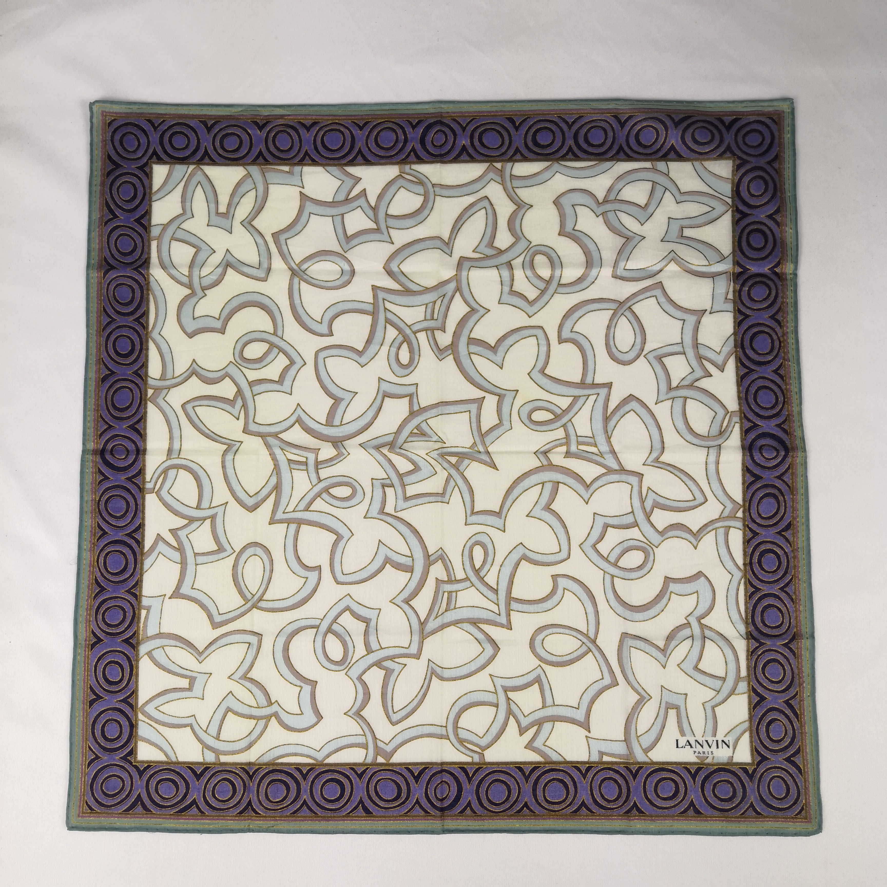 Lanvin Vintage Lanvin Handkerchief Bandana Pocket Square Size ONE SIZE - 1 Thumbnail
