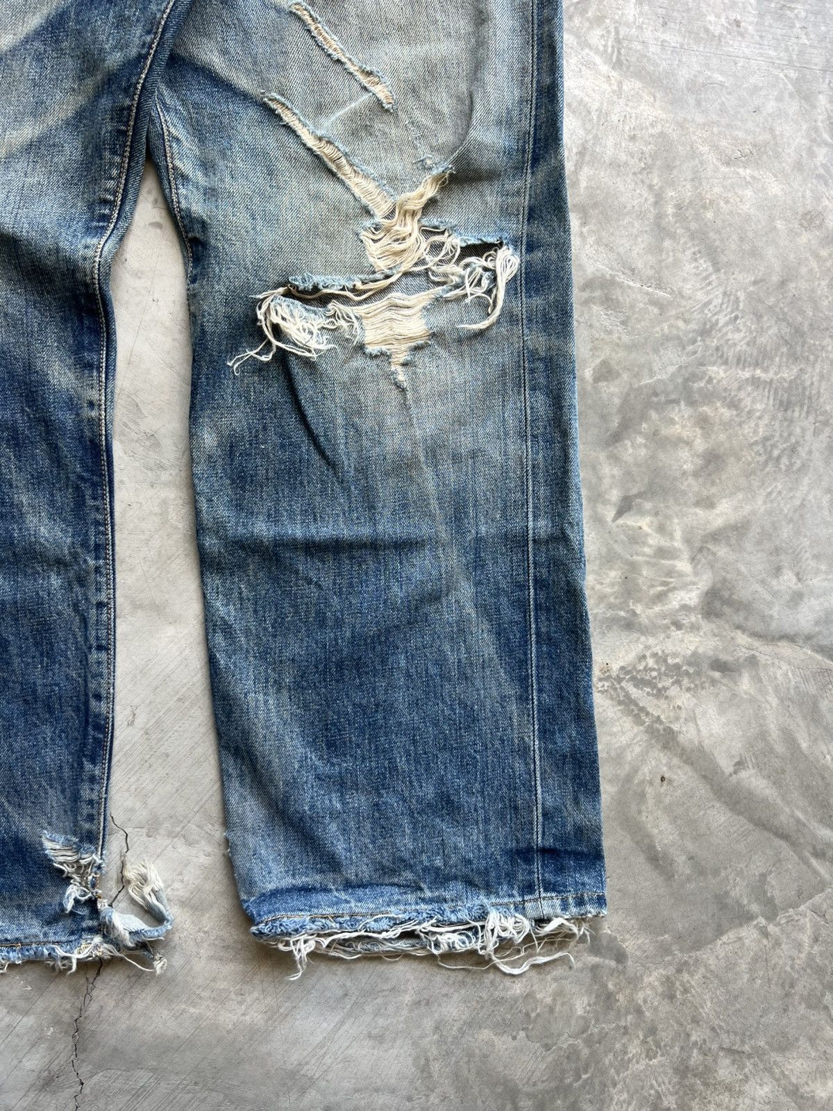 Edwin Vintage Edwin 505 Selvedge Distressed Denim Jeans Size US 31 - 11 Thumbnail