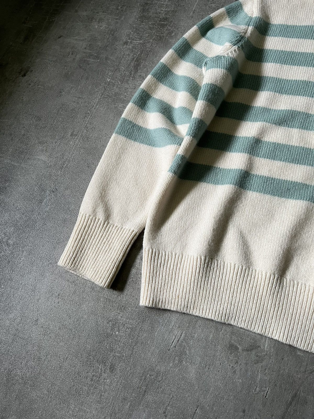 Acne Studios Acne Studios striped sweater beige green wool Size US S / EU 44-46 / 1 - 4 Thumbnail