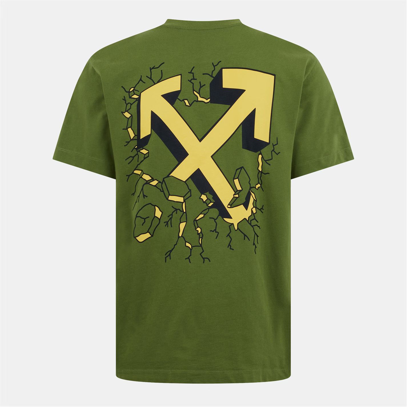 Off-White o1g2r1mq0226 Slim Arrow Crew Neck T-Shirt In Green Size US XL / EU 56 / 4 - 2 Thumbnail