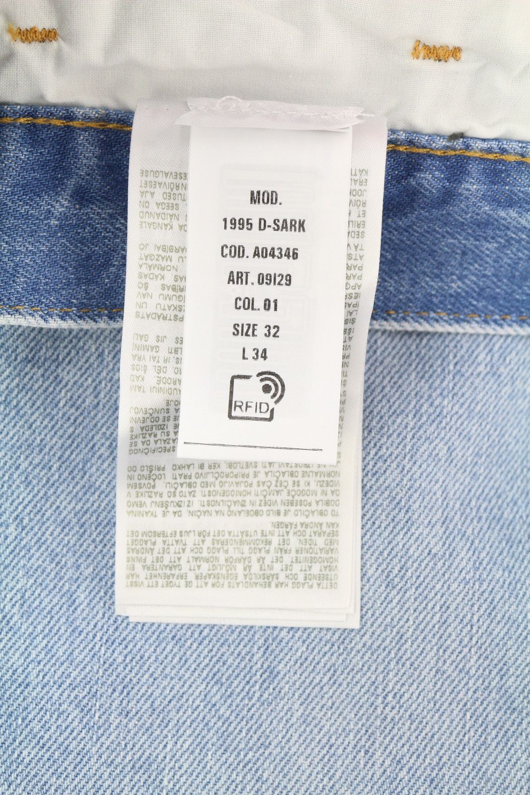 Diesel 1995 D-SARK 09I29 W32/L34 Blue Slim Straight 85404 Size US 32 / EU 48 - 12 Thumbnail