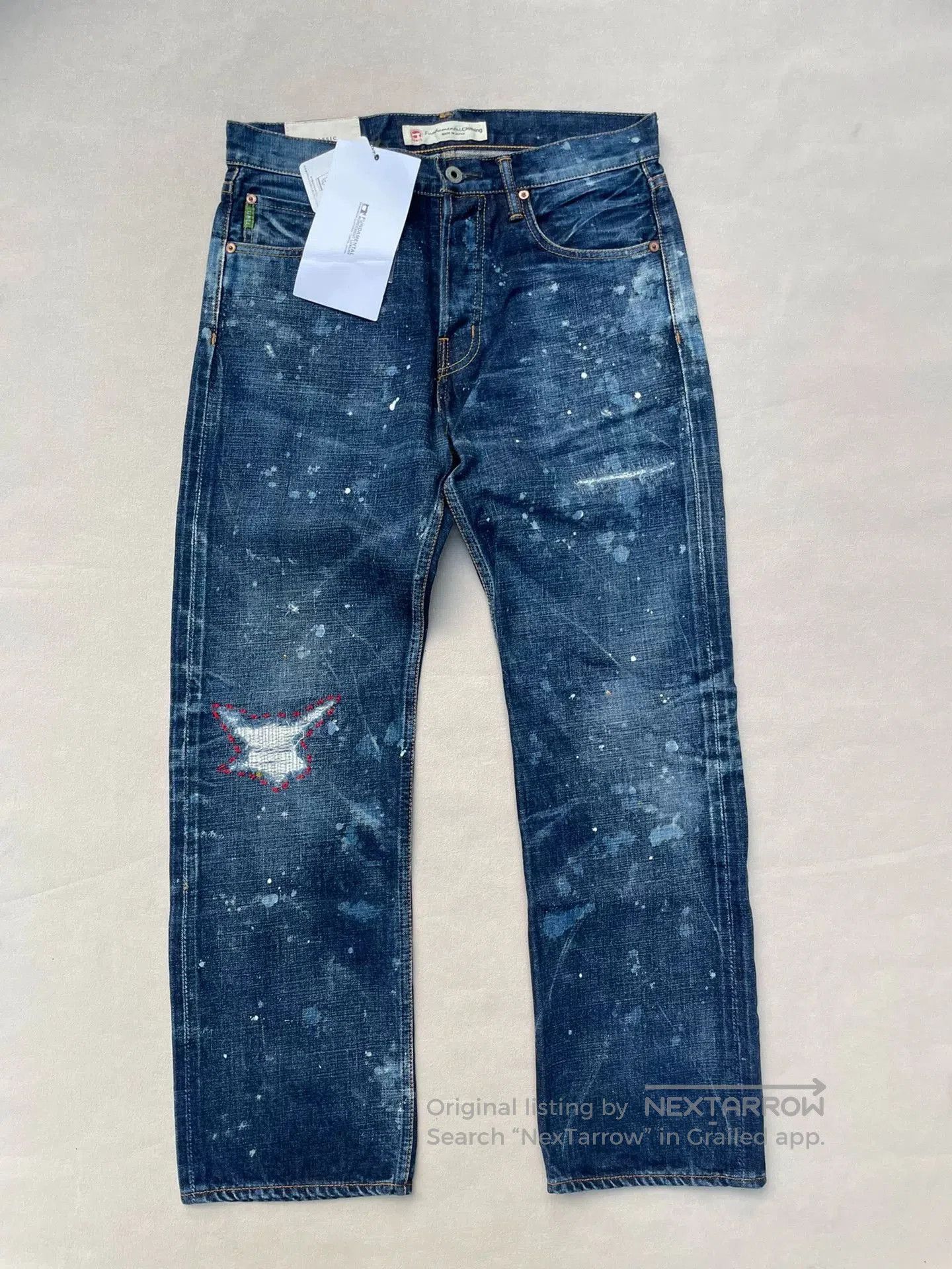 FDMTL FDMTL Splatter Wash Distressed Jeans W30 L30. Size US 30 / EU 46 - 1 Thumbnail