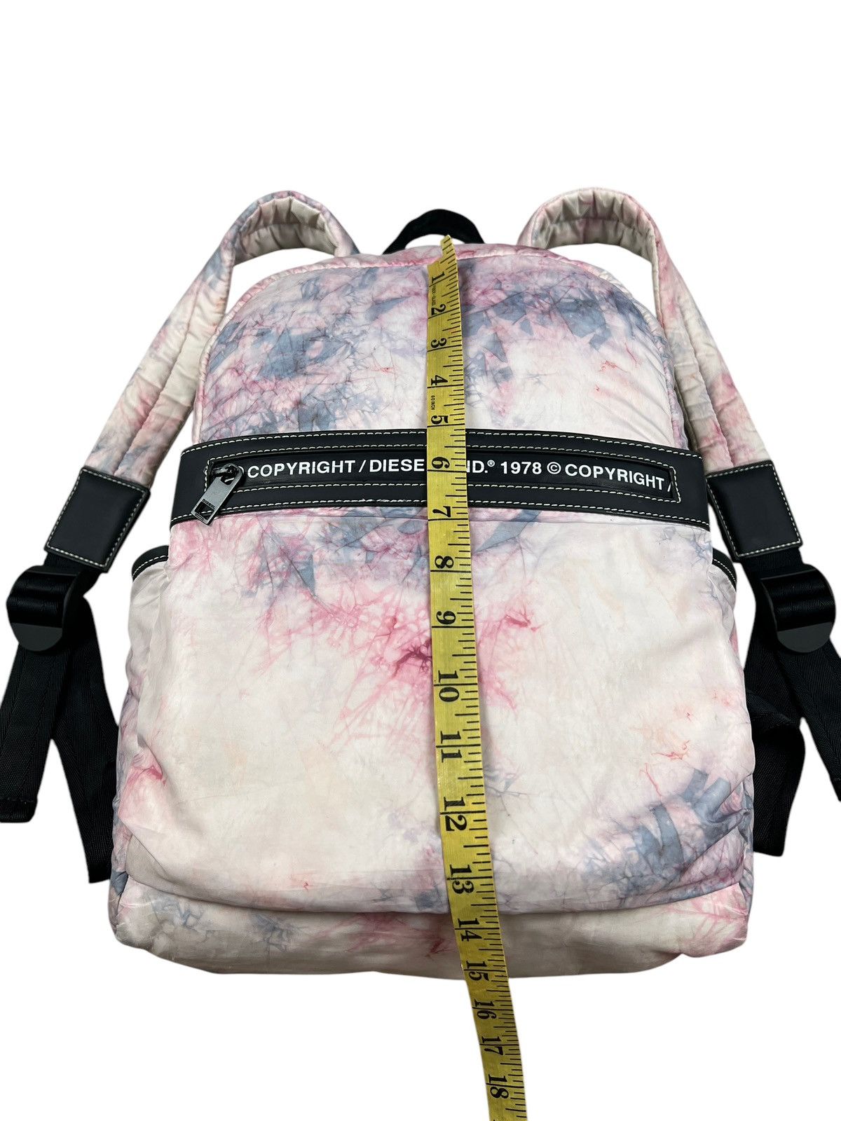 Diesel × Diesel Black Gold Diesel Pink Marble Backpack Size ONE SIZE - 18 Thumbnail