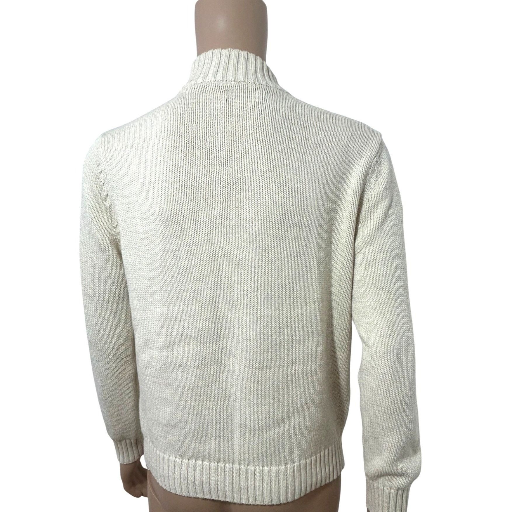 Chaps Chaps Men’s Vintage Sweater M Cream Pullover 1/4 Zip Logo Kn Size US M / EU 48-50 / 2 - 2 Thumbnail