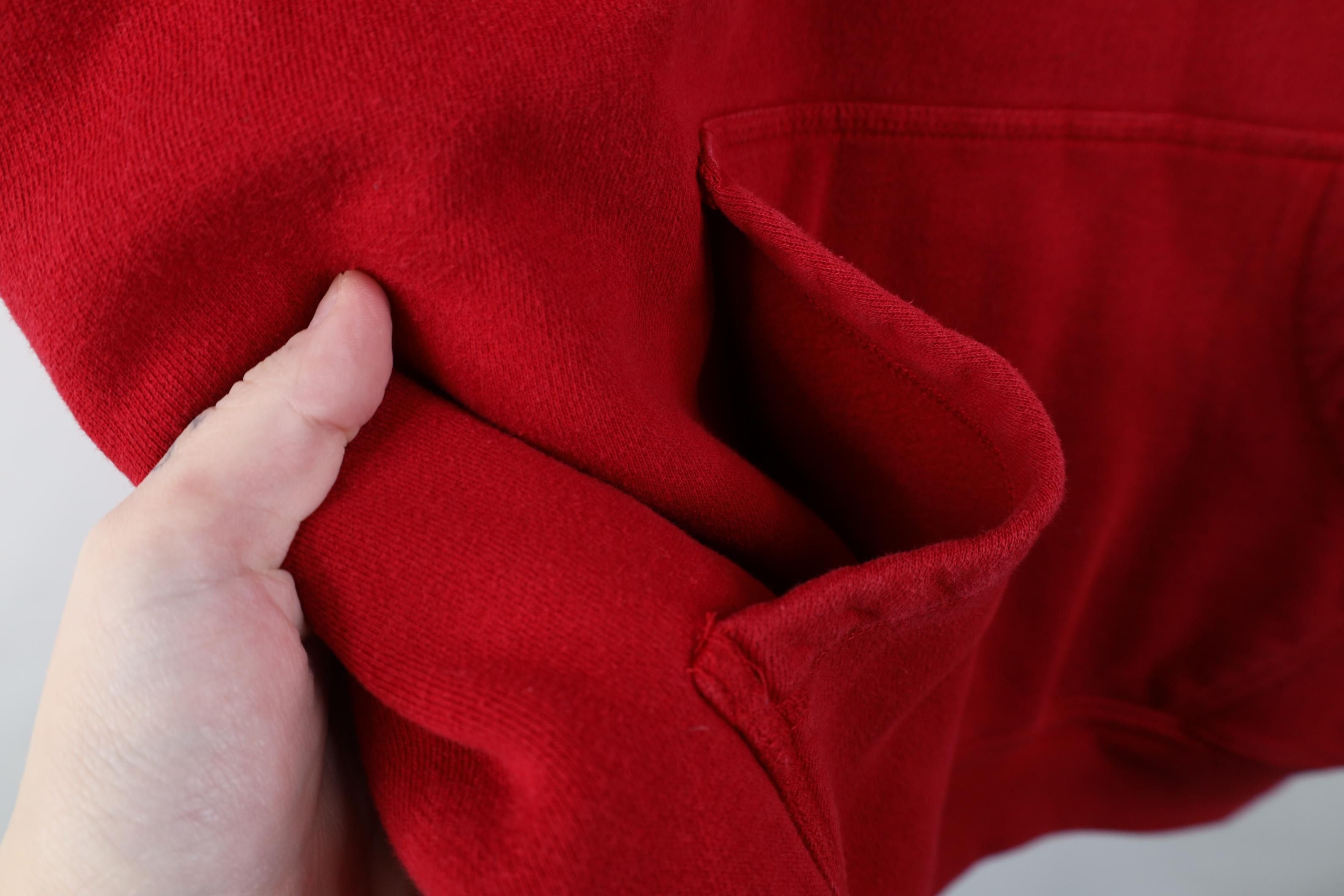 Vintage Vintage 90s Streetwear Heavyweight Hoodie Sweatshirt Red Size US XXL / EU 58 / 5 - 6 Thumbnail