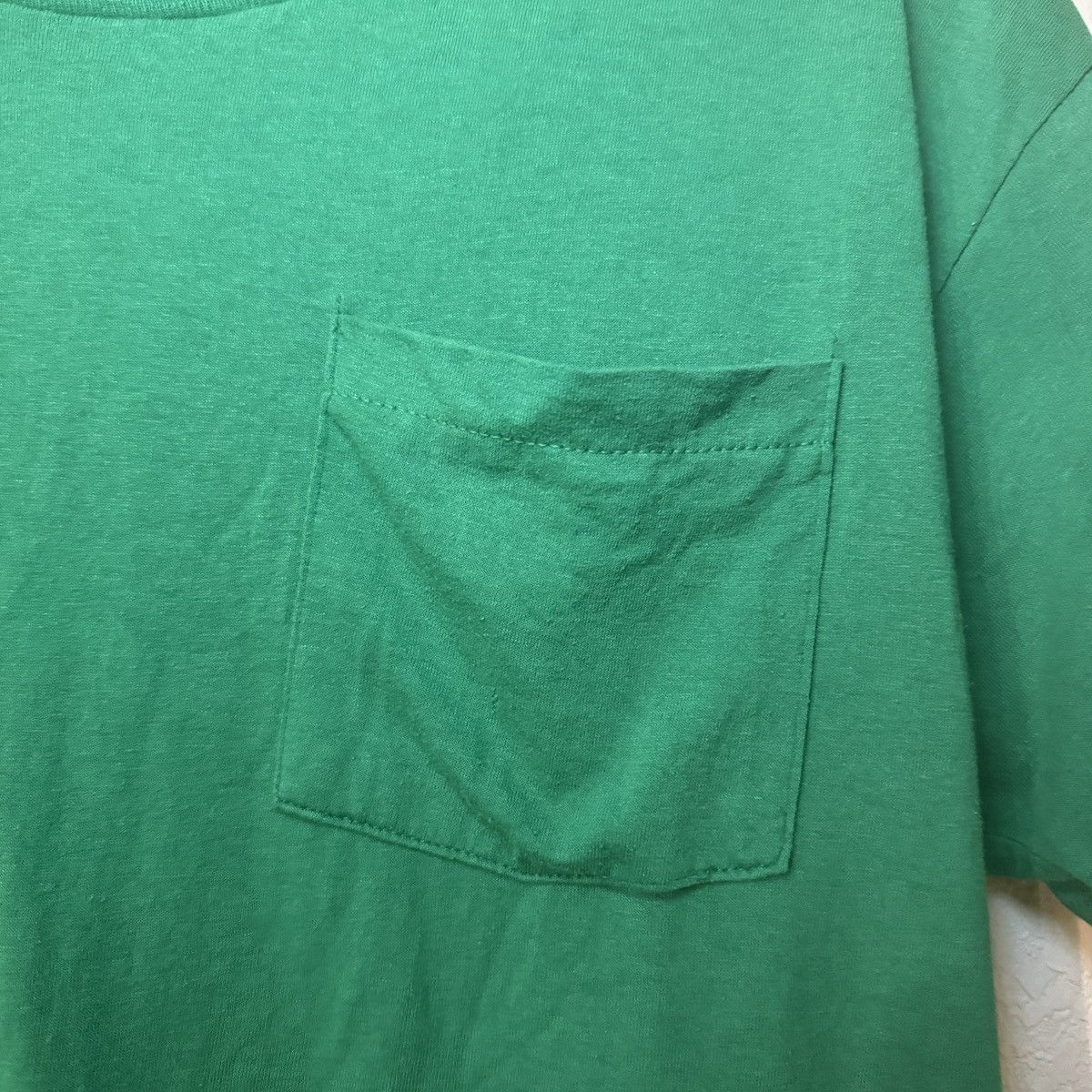 Other Vintage Fruit of the Loom Single Stitch Green Pocket Tee Size US XL / EU 56 / 4 - 4 Thumbnail