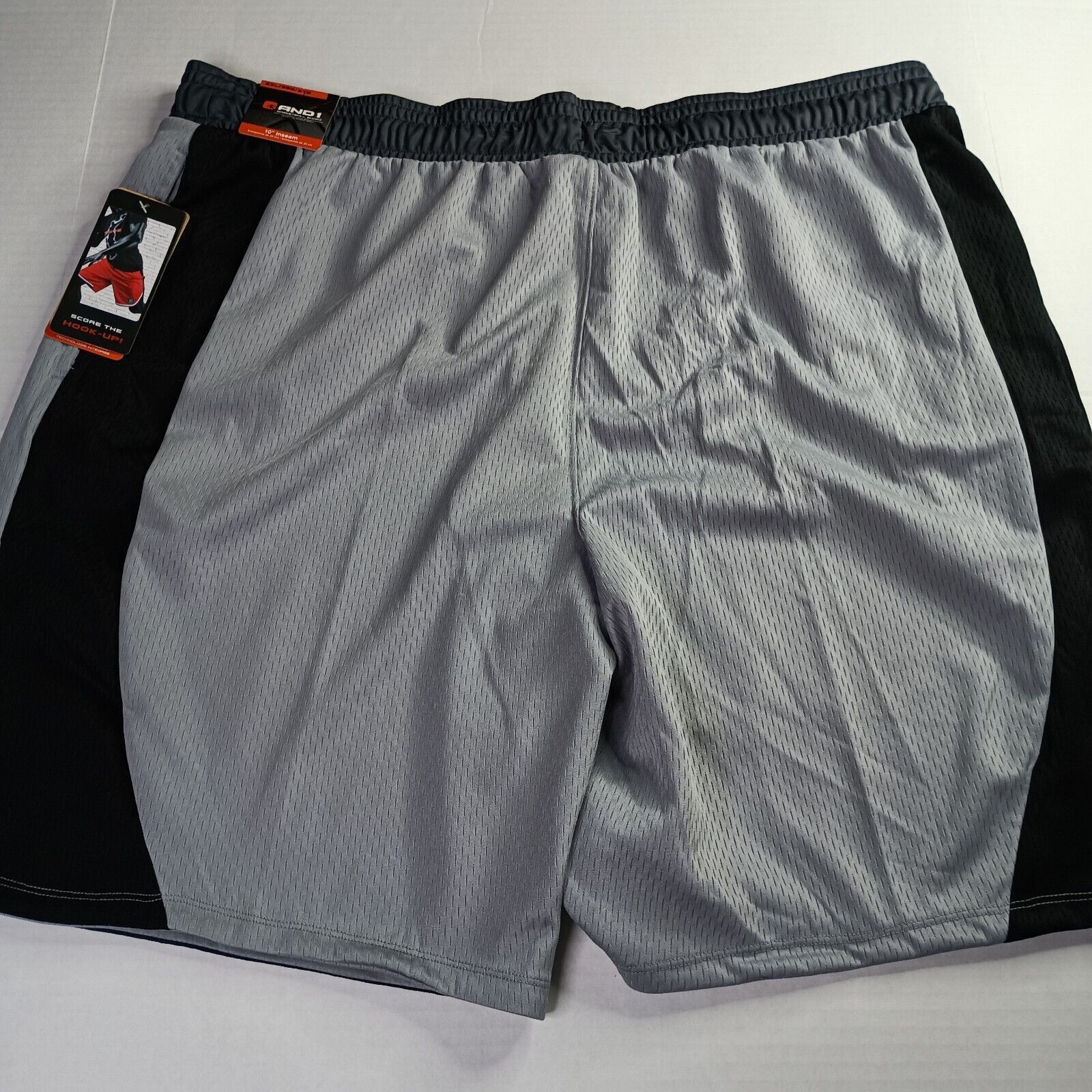 & Other Stories 2 AND1 Basketball Shorts Men's 2XL Red Black Gray 10" Inseam Size US 42 / EU 58 - 7 Thumbnail