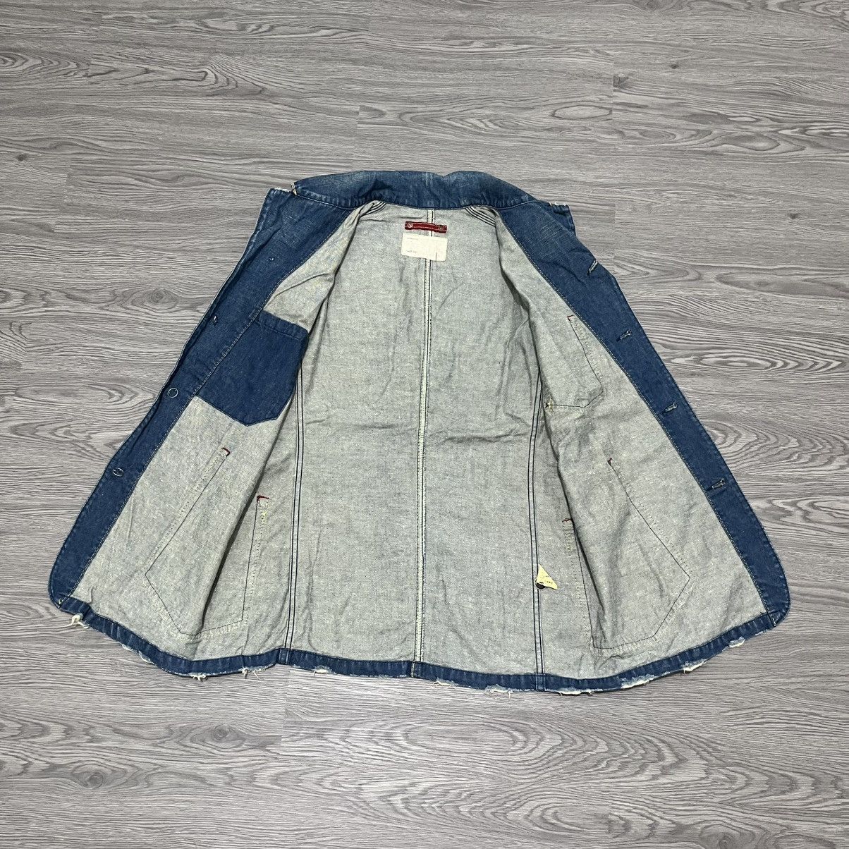 Levi's Vintage Clothing Distressed Blazer Denim Levi's Red Loop Big Pocket Designer Size US XL / EU 56 / 4 - 9 Thumbnail
