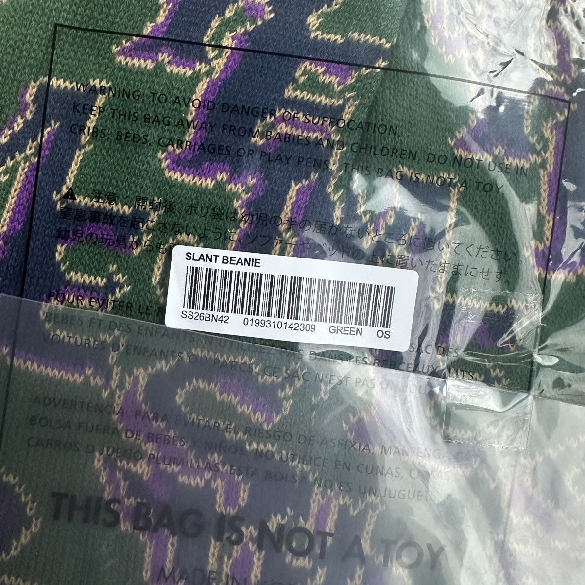 Supreme Supreme Slanted Gothic Outline Beanie (Art Dealer) Green Size ONE SIZE - 3 Thumbnail