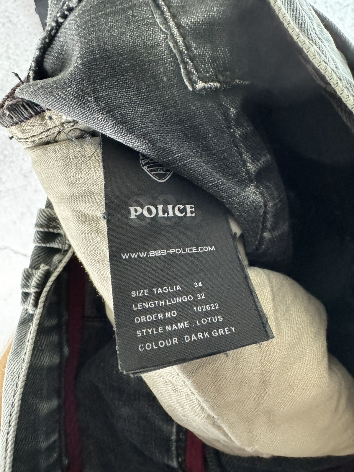 Vintage 883 Police Y2K Avant Garde Vintage Cargo Washed Denim Jeans Size US 34 / EU 50 - 3 Thumbnail