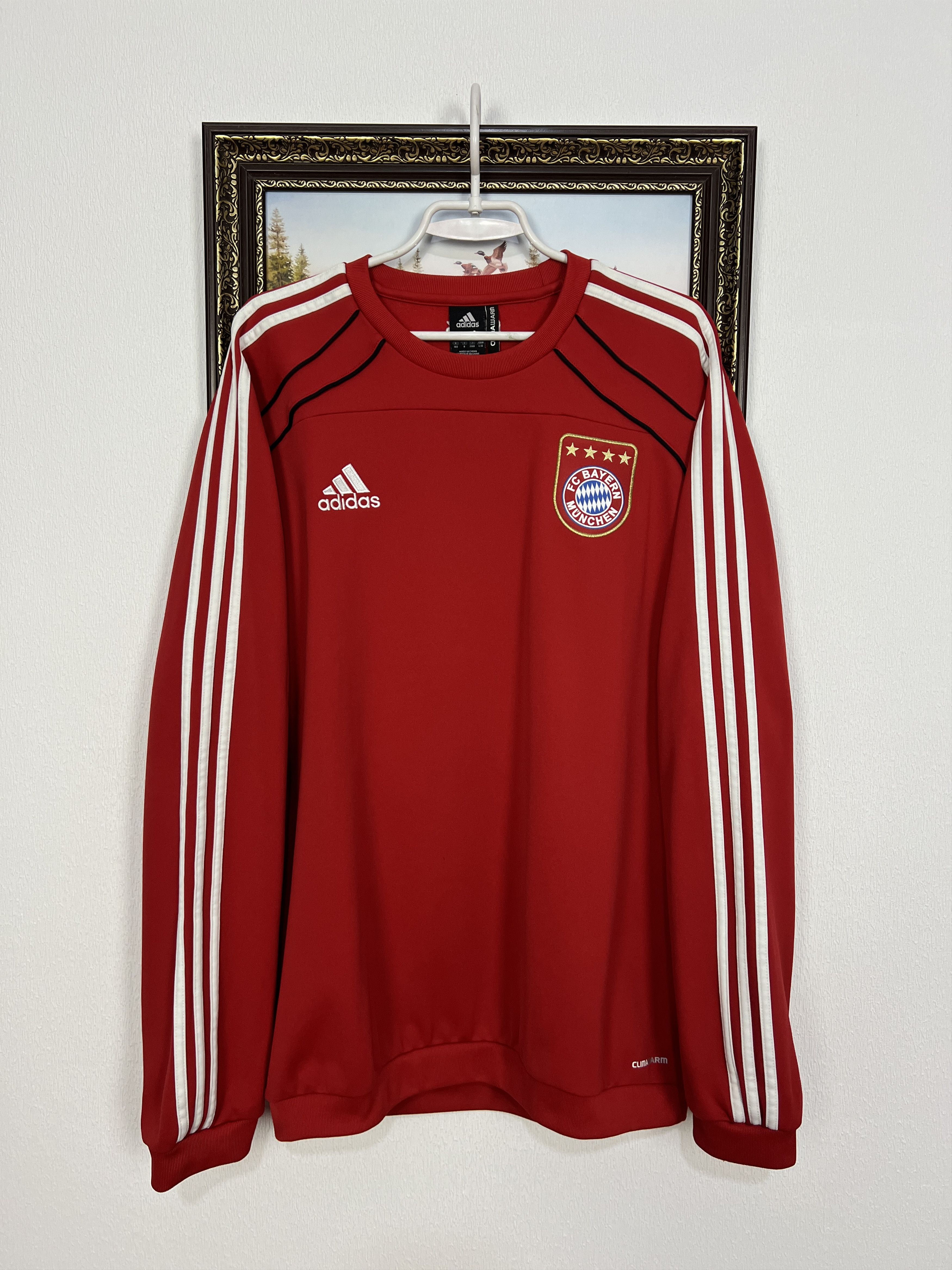 Adidas Bayern Munich Football Sweatshirt Soccer Crewneck Jacket Size US L / EU 52-54 / 3 - 1 Thumbnail