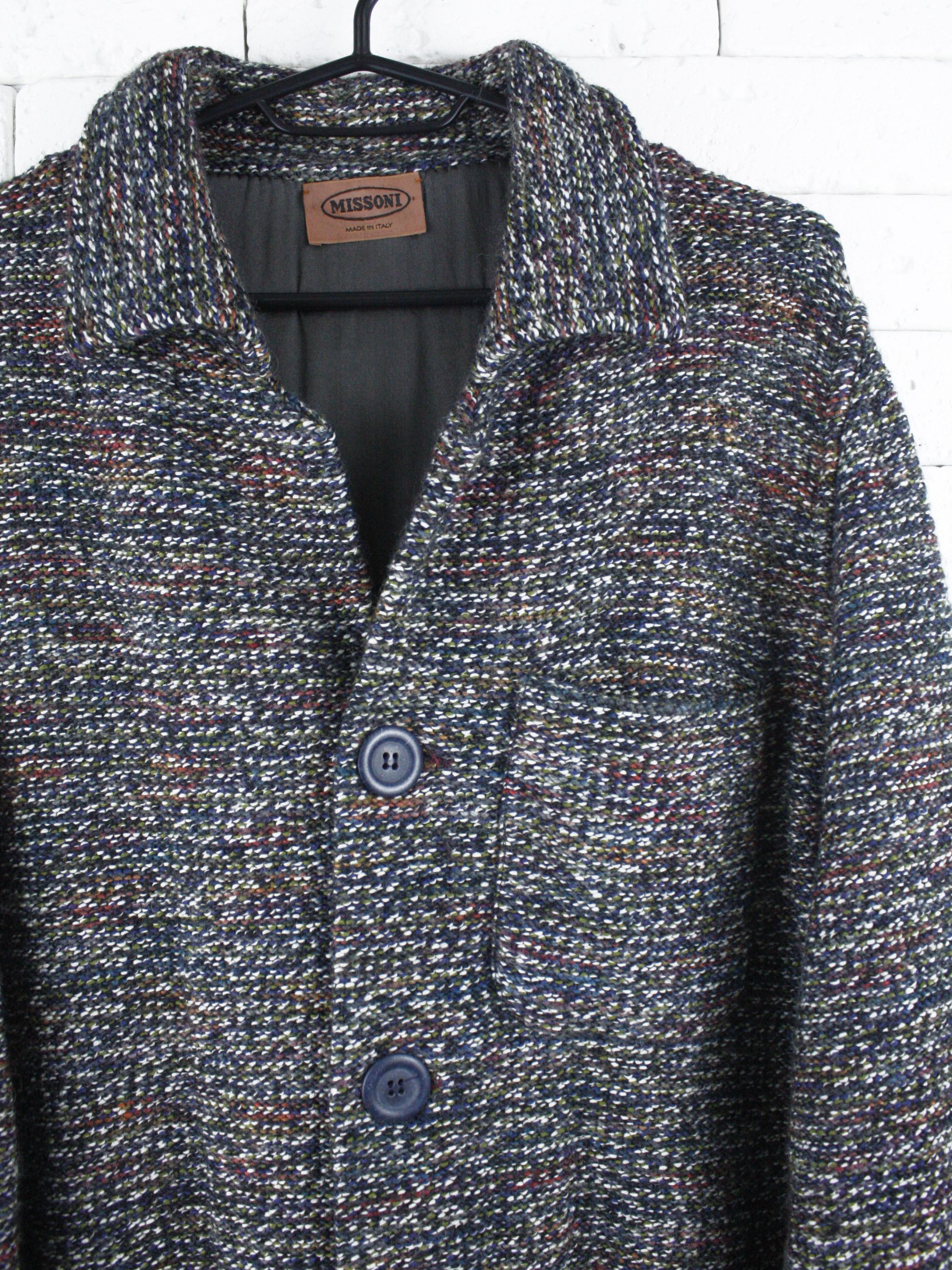 Missoni Missoni Vintage Geometric Floral Knit Button-Up Jacket Size M / US 6-8 / IT 42-44 - 3 Thumbnail