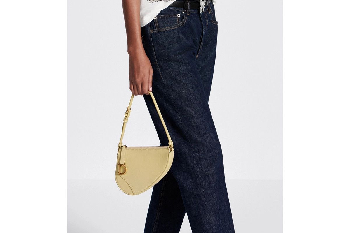 Dior o1bcso1str0226 Size:OS/ Saddle Rodeo Pouch in Pastel Yellow Size ONE SIZE - 6 Thumbnail