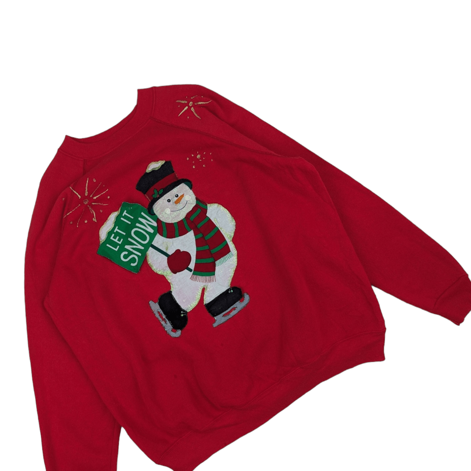 Hanes Vintage 90's HANES Snowman Christmas New Year Jumper Size L / US 10 / IT 46 - 3 Thumbnail