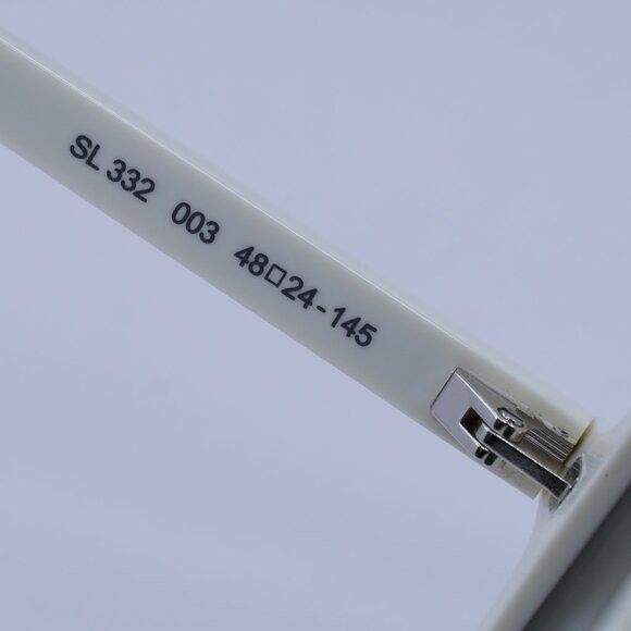 Saint Laurent Paris Saint Laurent SL332 003 Sunglasses Ivory Rectangle Frame Size ONE SIZE - 6 Thumbnail