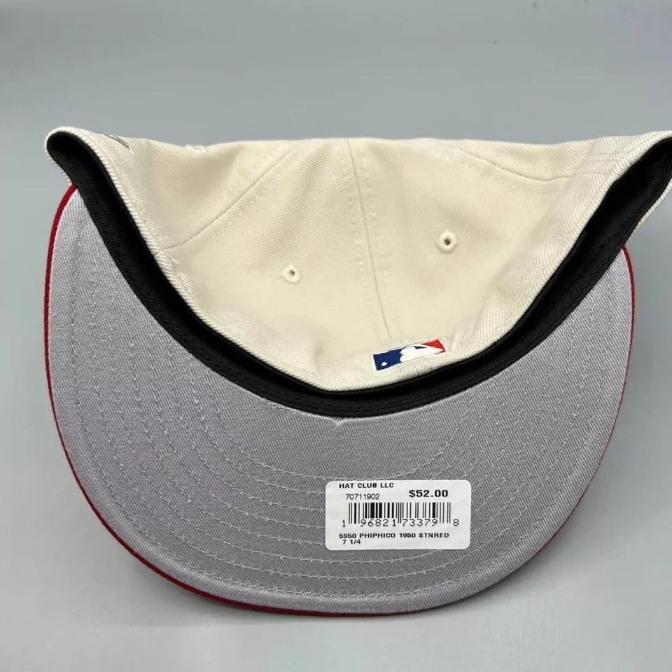 New Era Philadelphia Phillies Hat Men 7 1/4 59Fifty New Era Fitted Size ONE SIZE - 4 Thumbnail