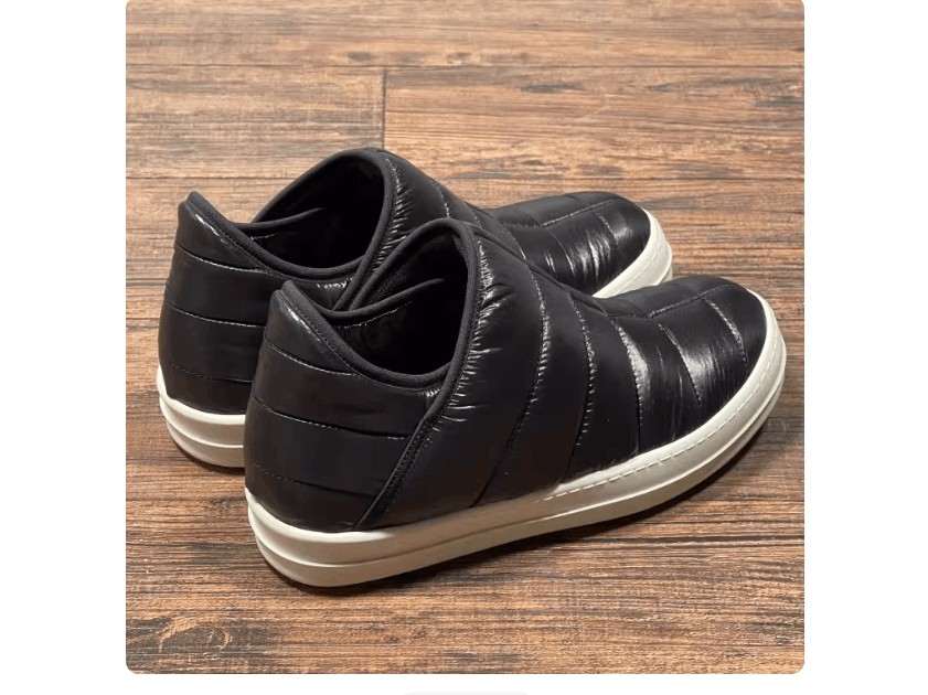 Rick Owens Drkshdw Rick Owens RO men's black duck cloth slip-ons Size US 8 / EU 41 - 2 Thumbnail