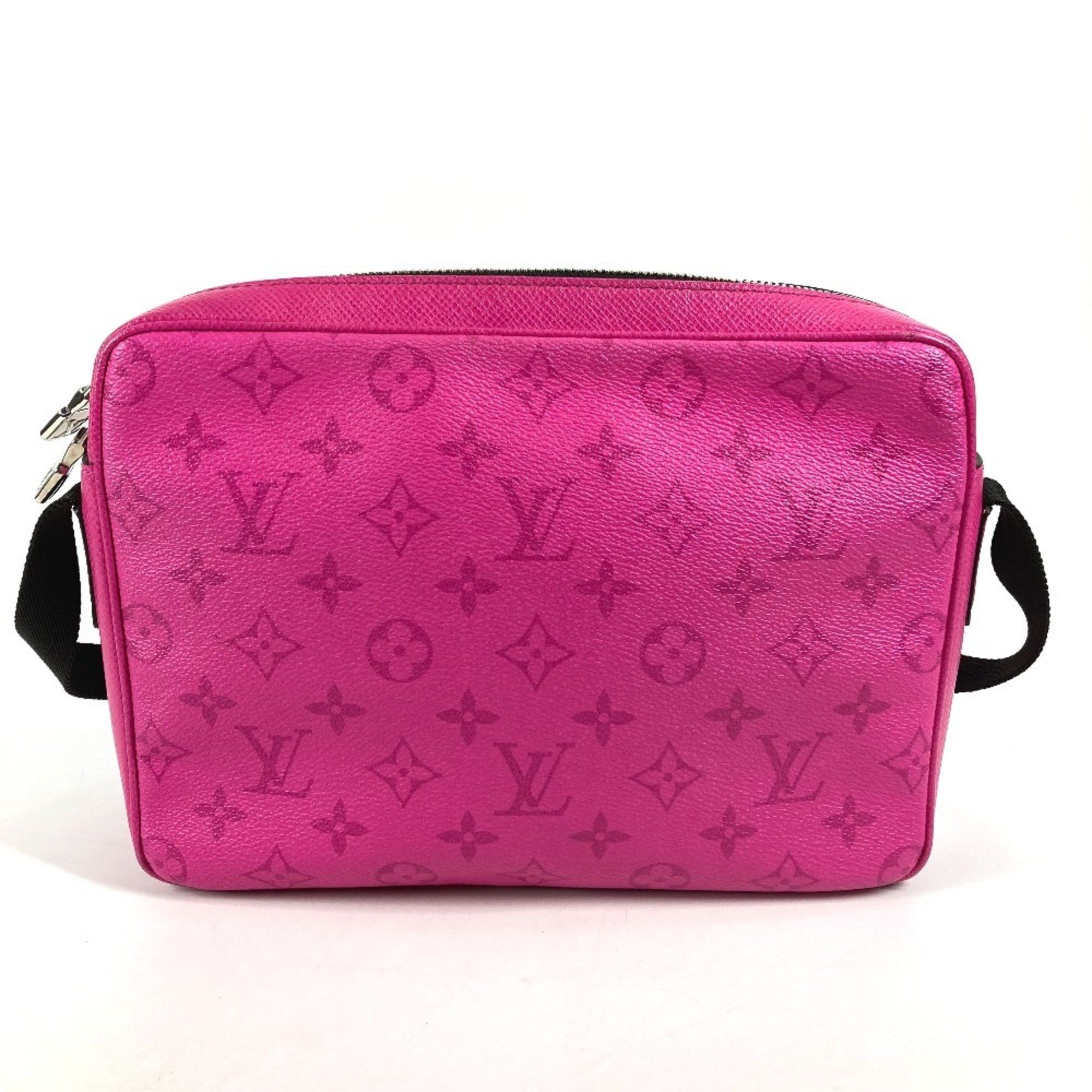 Louis Vuitton M30765 Taiga Rama Outdoor Messenger Shoulder Bag Bum Monogram Canvas Women's Pink
