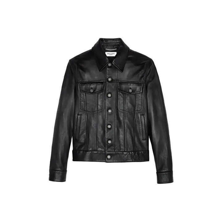 Saint Laurent Paris Saint Laurent Black Casual Leather Jacket for Men-2507 Size US L / EU 52-54 / 3 - 6 Thumbnail