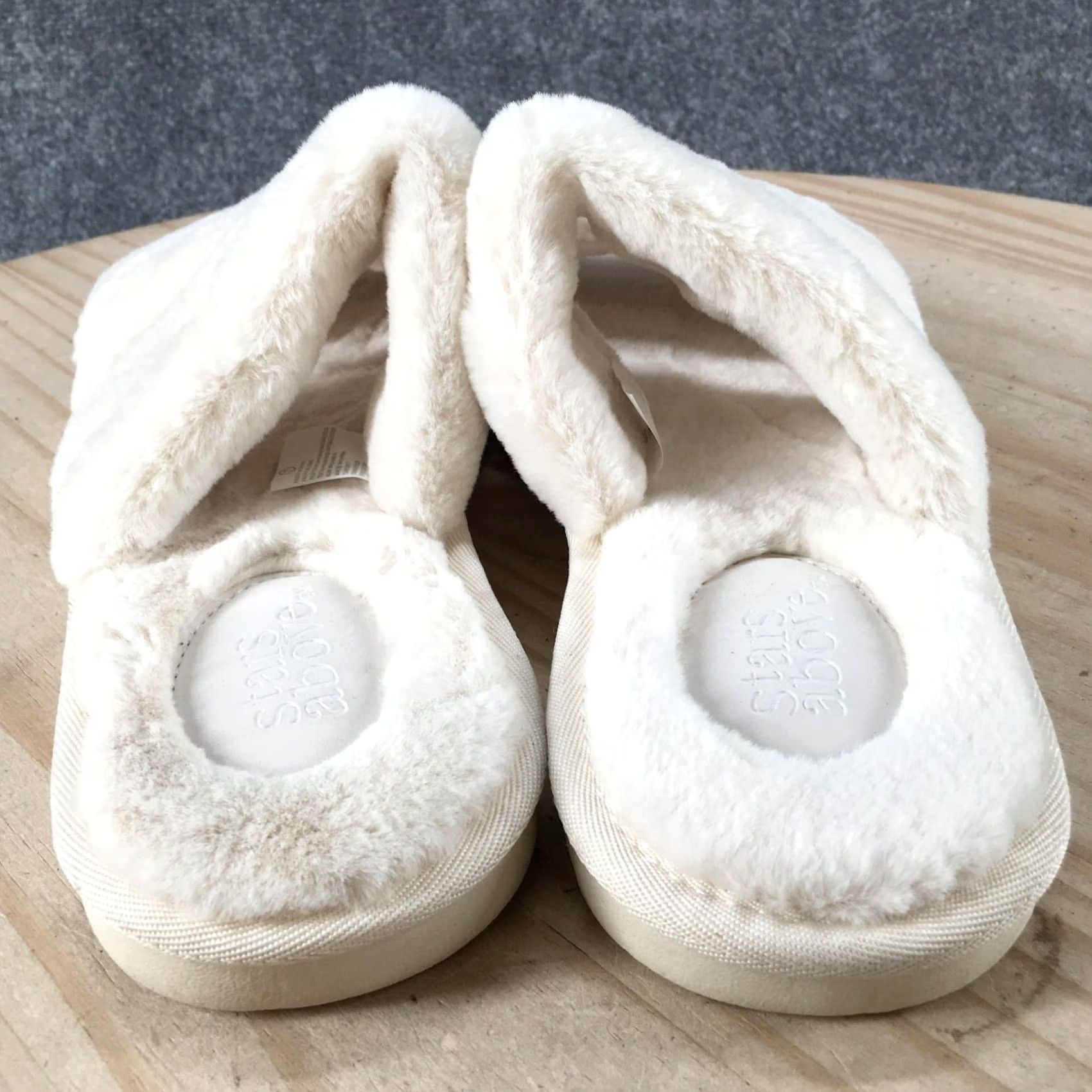 Vintage Stars Above Slippers Womens Open Toe Double Straps Slide Flats White Faux Fur Shoes Slipper Boys Girls Mens Womens 7 4.5 5.5 37.5 37.5 7 7 Size US 7 / IT 37 - 7 Thumbnail
