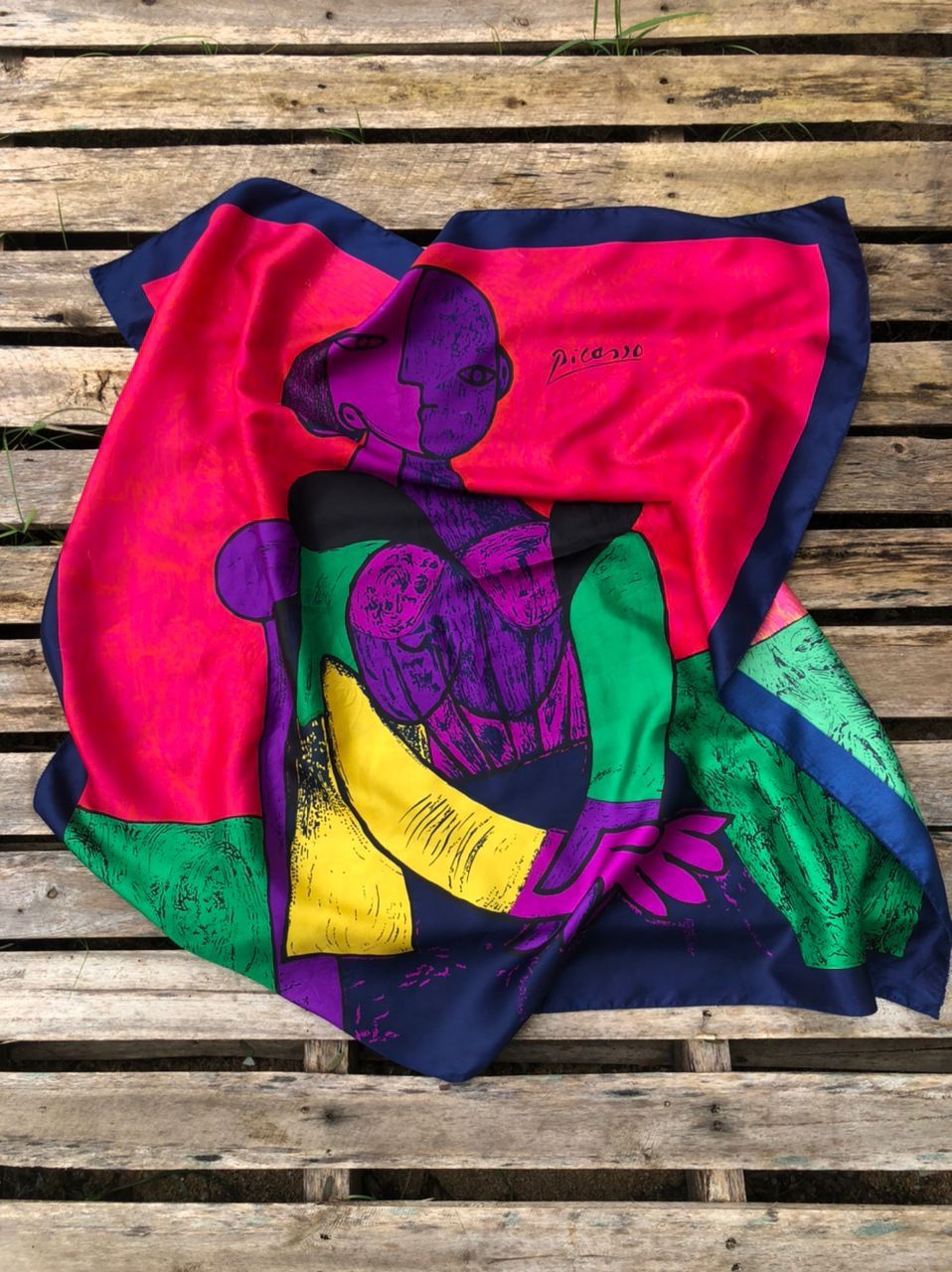 Vintage Vintage 90s Picasso Silk Scarf Size ONE SIZE - 1 Thumbnail