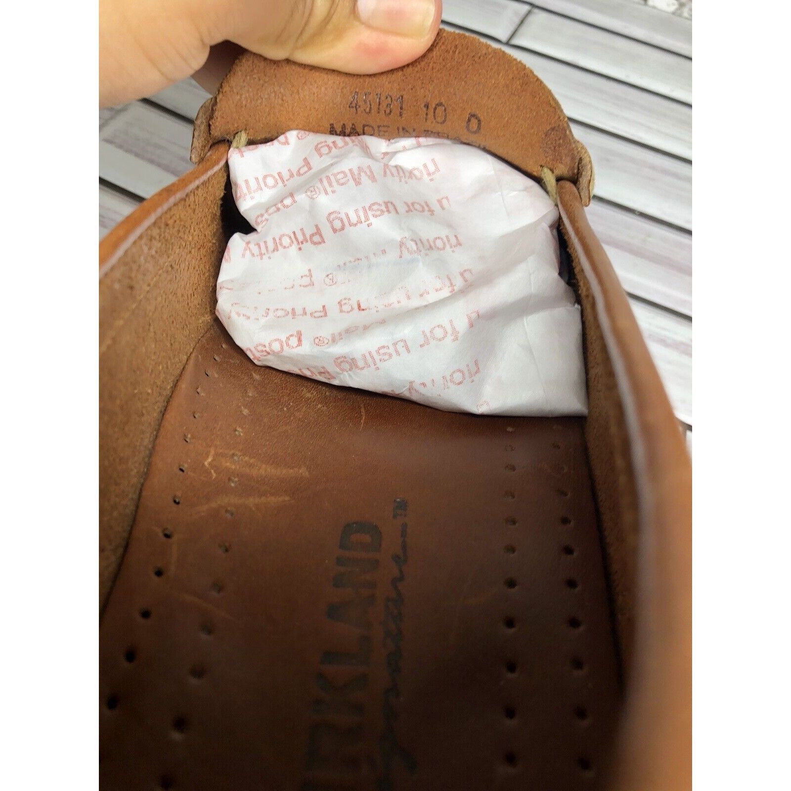 Kirkland Signature Kirkland Signature Brown Leather Penny Loafers Moc Toe Slip Size US 10 / EU 43 - 9 Thumbnail