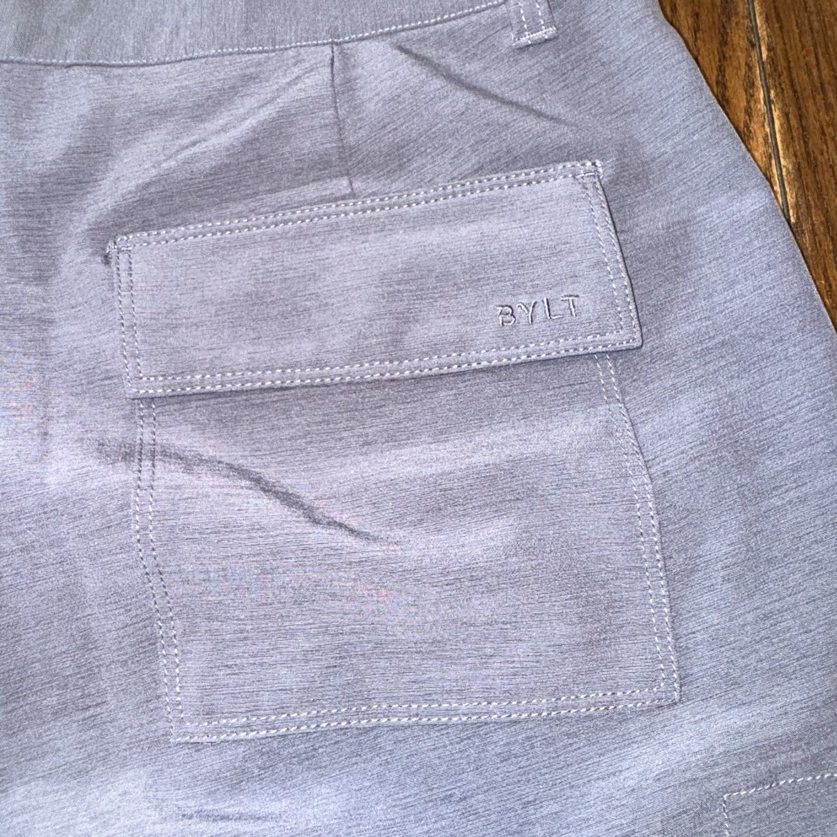 Vintage BYLT Kinetic Shorts Mens 38 Gray Zip Pocket Performance Stretch 9" Inseam Size US 38 / EU 54 - 7 Thumbnail