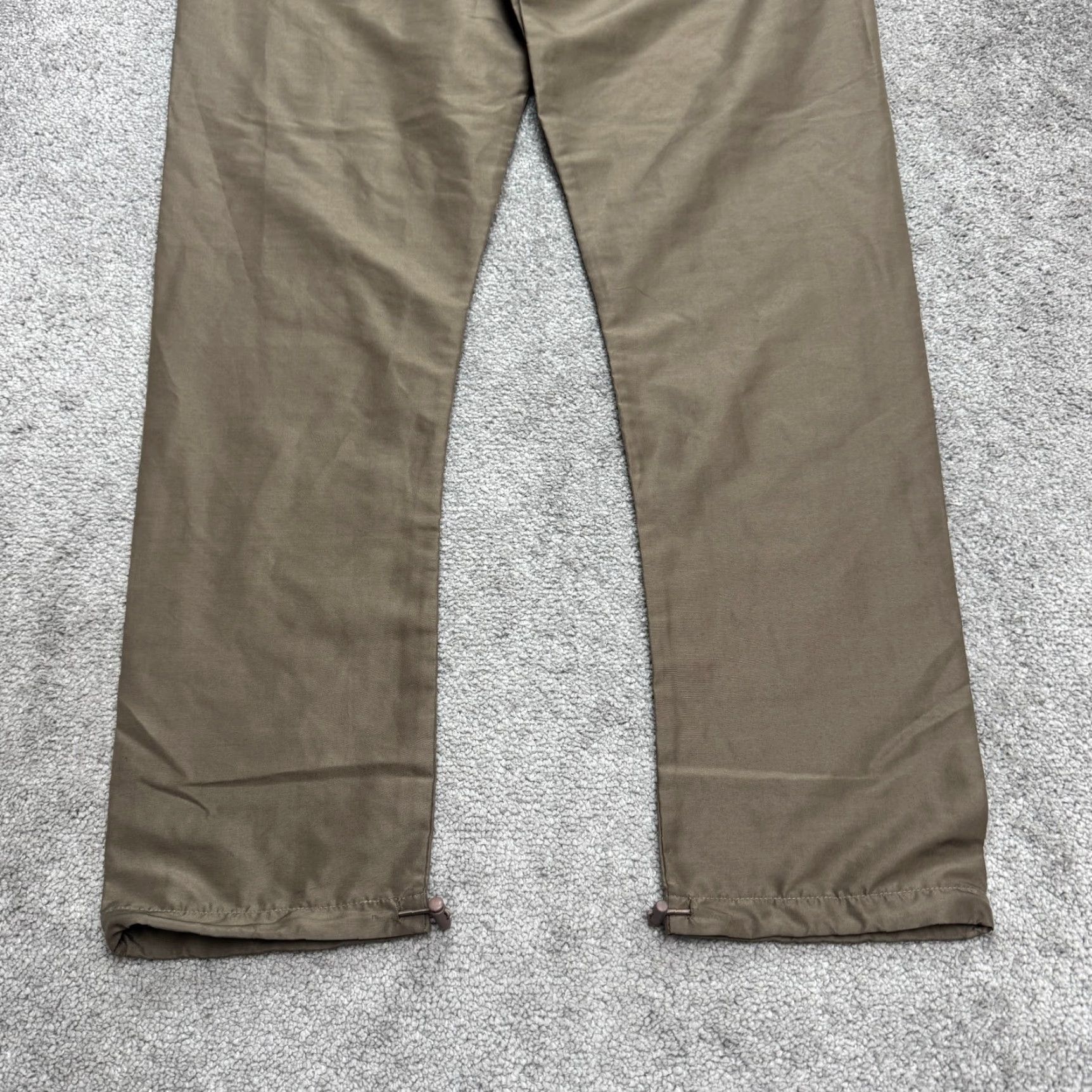 MNML MNML Lightweight Track Pants Womens Large Brown Toggle Hem Elastic Waist 30x31 Size 36" / US 14 / IT 50 - 5 Thumbnail
