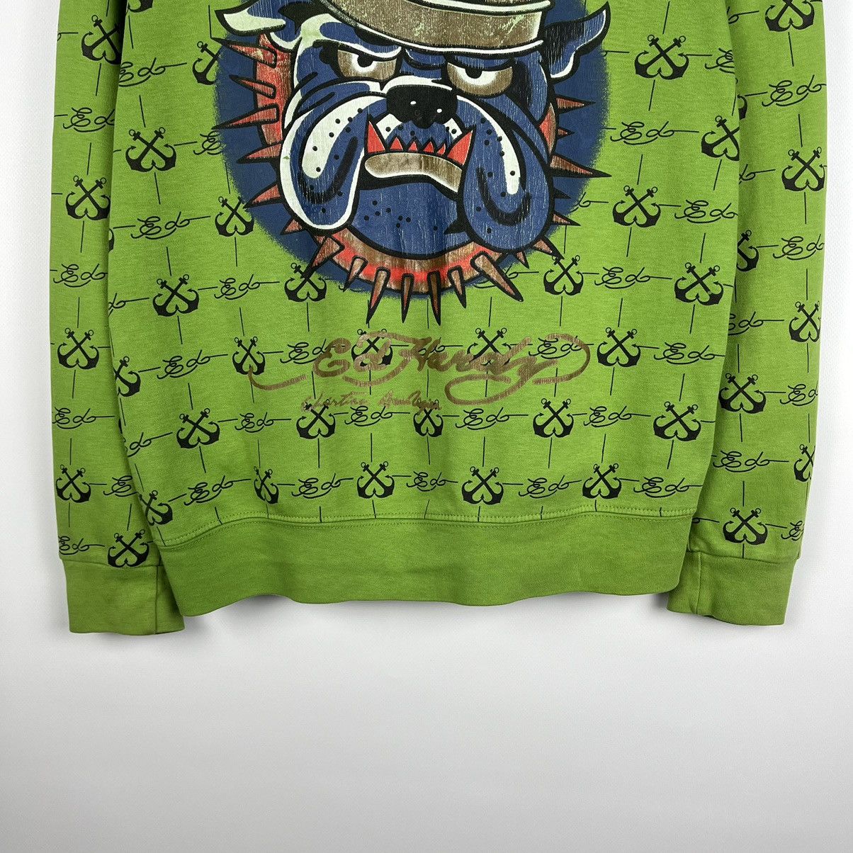 Ed Hardy Vintage Ed Hardy Bulldog rare y2k AOP hoodie 90’s Size US M / EU 48-50 / 2 - 3 Thumbnail