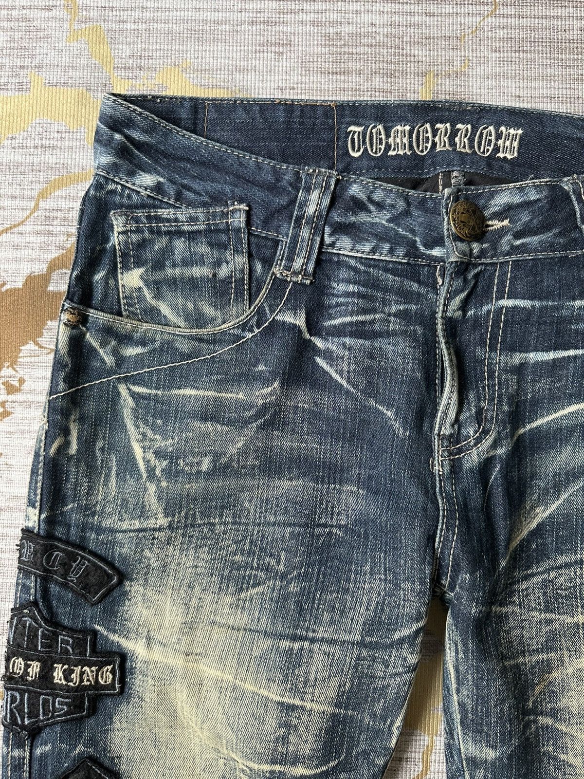 Japanese Brand Tommorow Claw Marks Patches Design Denim Size US 32 / EU 48 - 10 Thumbnail