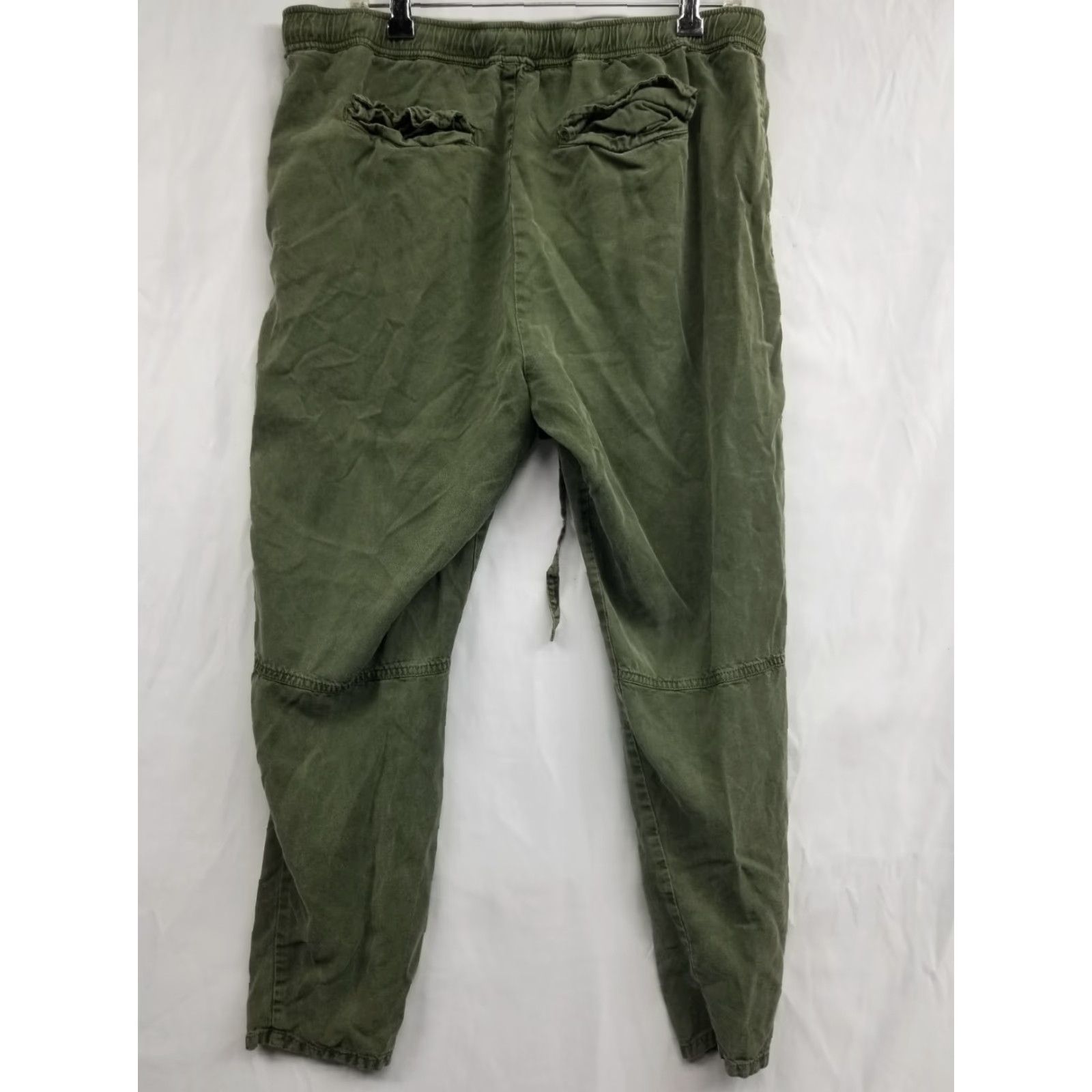 Lucky Brand Lucky Brand Womens Pants Jogger Regular Elastic Waist Drawstring Pull On Olive L Size 36" / US 14 / IT 50 - 2 Thumbnail