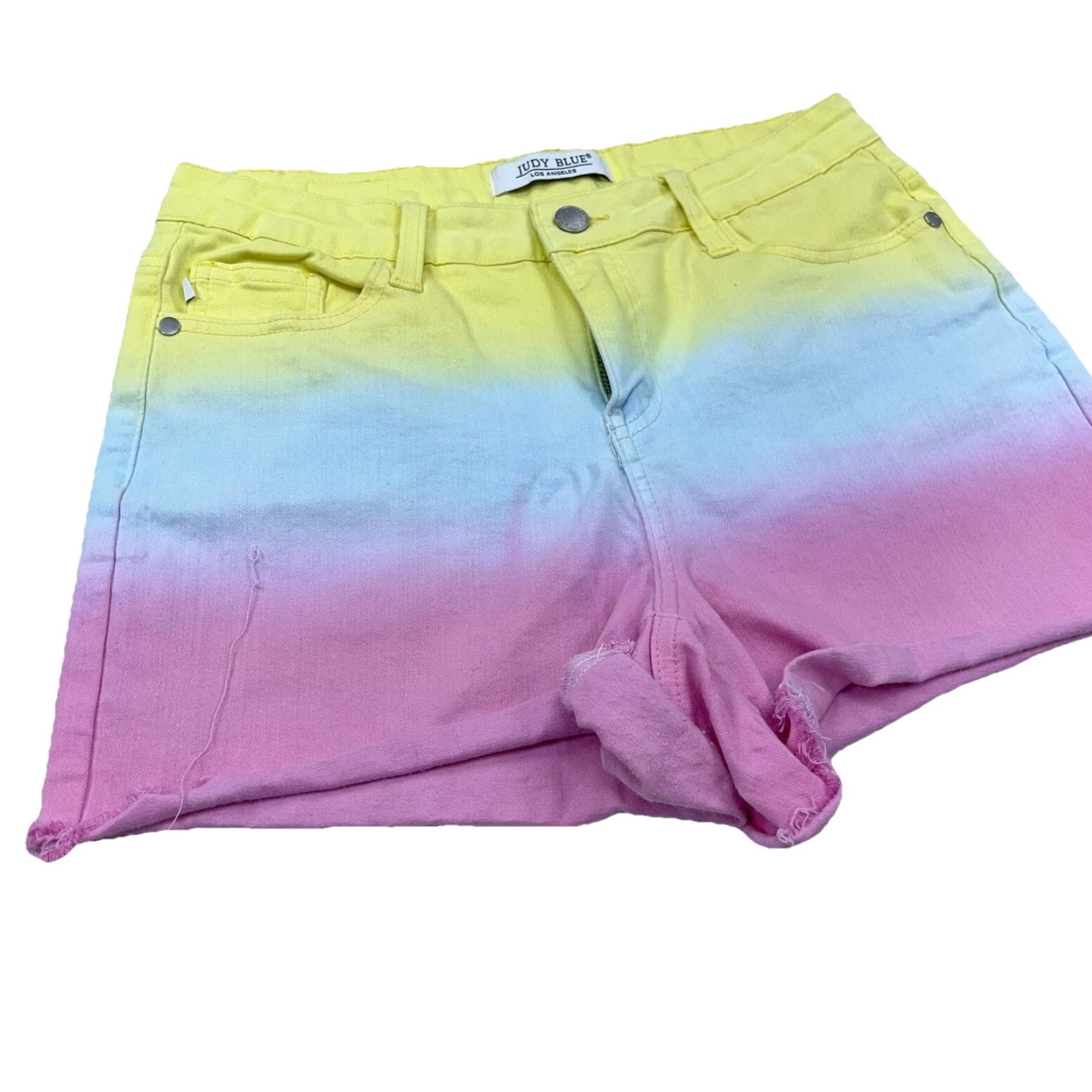 Vintage Judy Blue Shorts Women Medium Cut Off Jorts Yellow Pink Blue Ladies 29" Waist Size 32" / US 10 / IT 46 - 5 Thumbnail