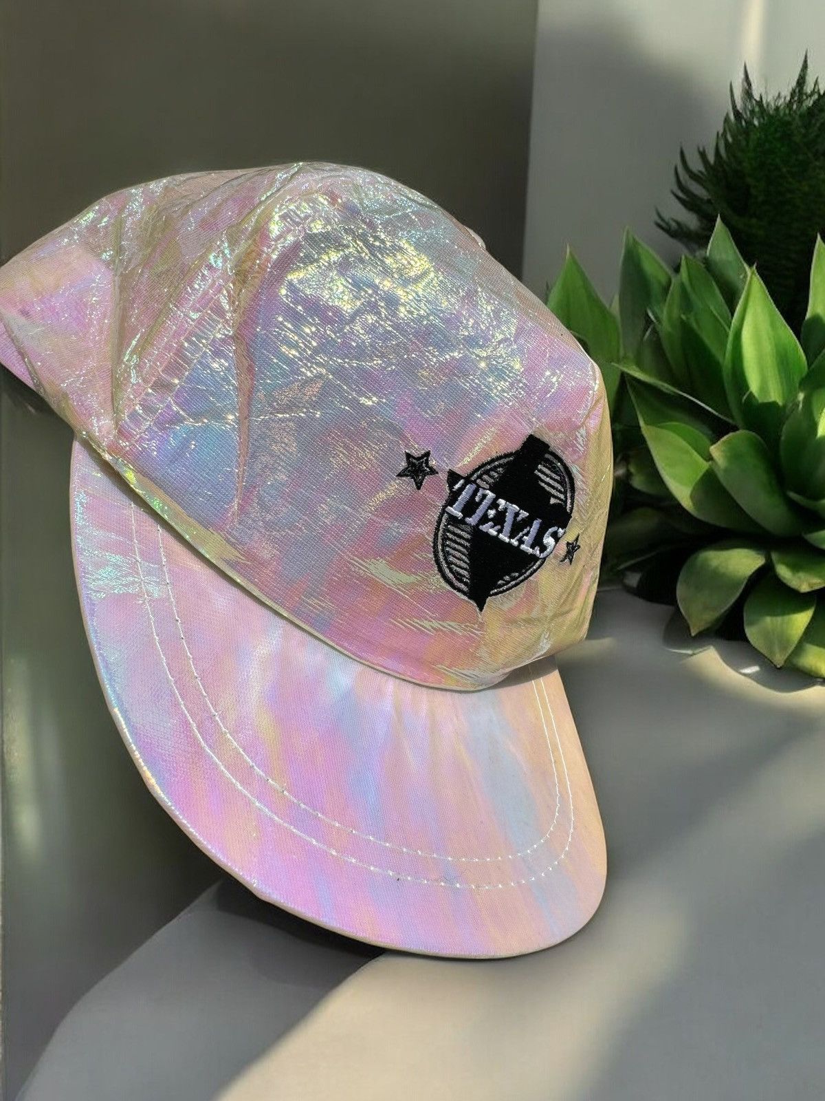 Vintage 90’s Cintage Texas Silver Iridescent Vintage Snapback Hat Size ONE SIZE - 3 Thumbnail