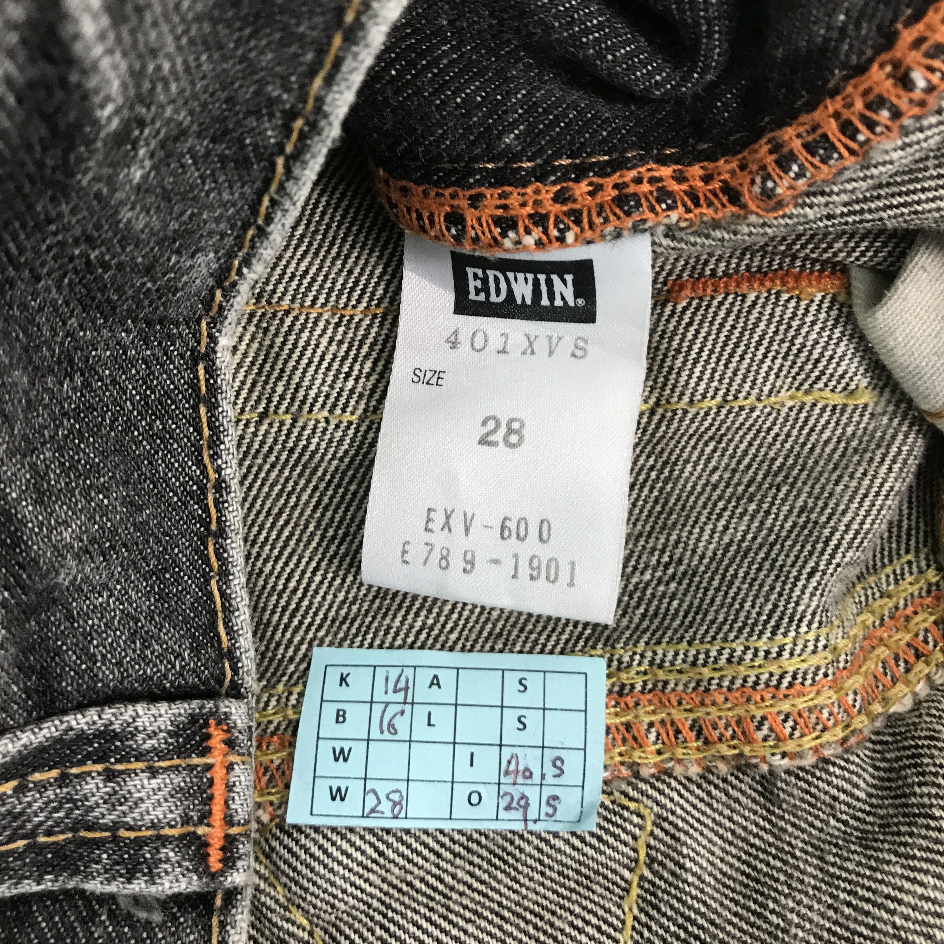 Japanese Brand EDWIN DISTRESSED BLACK DENIM PANTS Size US 28 / EU 44 - 14 Thumbnail