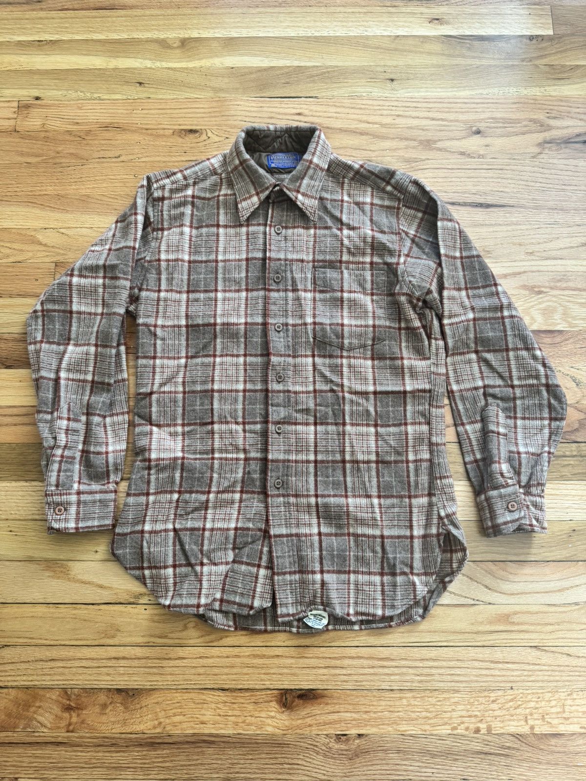 Pendleton Pendleton Wool Flannel shirt Brown-Red Made in USA Size US M / EU 48-50 / 2 - 1 Thumbnail