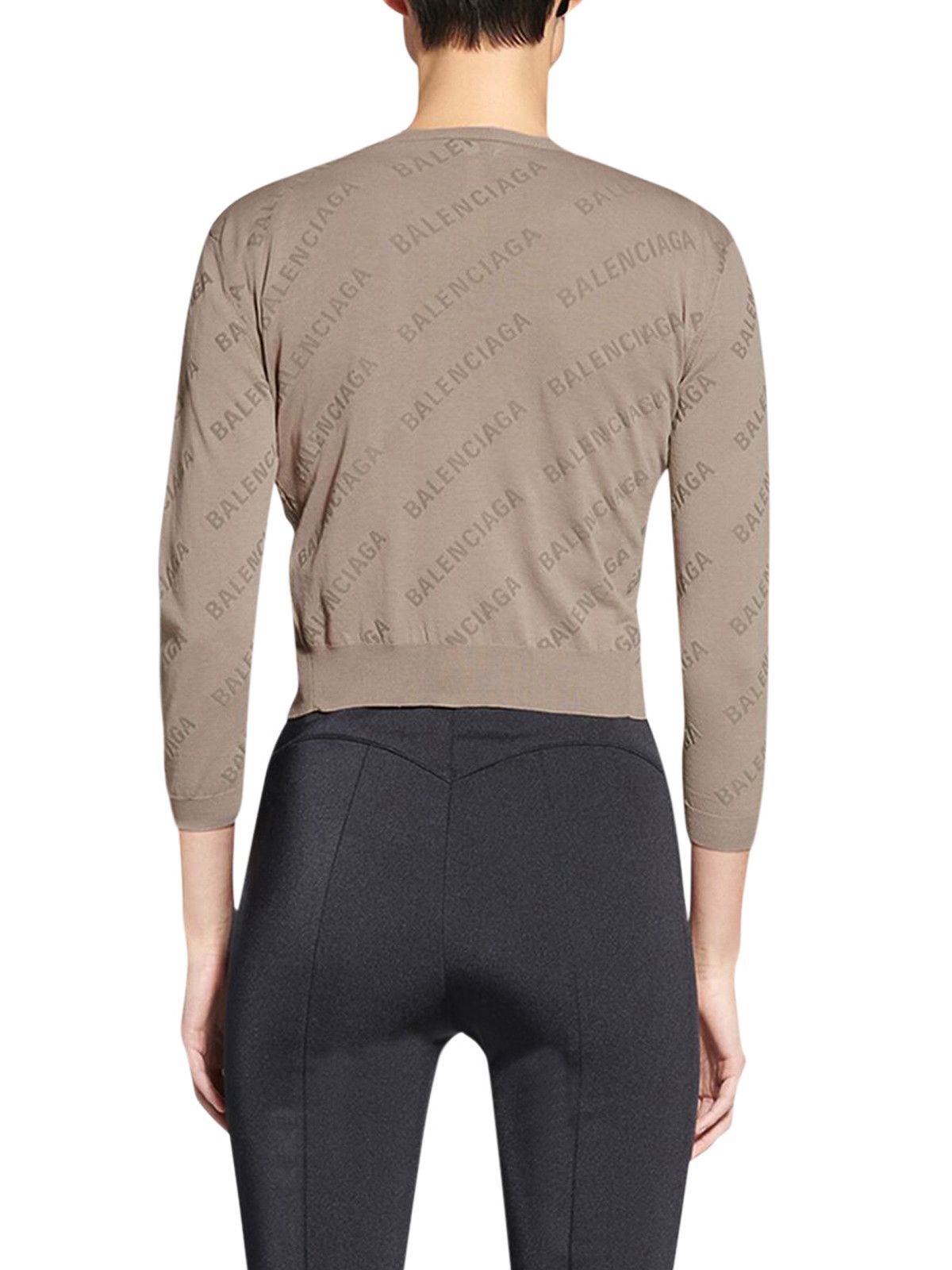 o1y0625 Logo Cardigan in Taupe