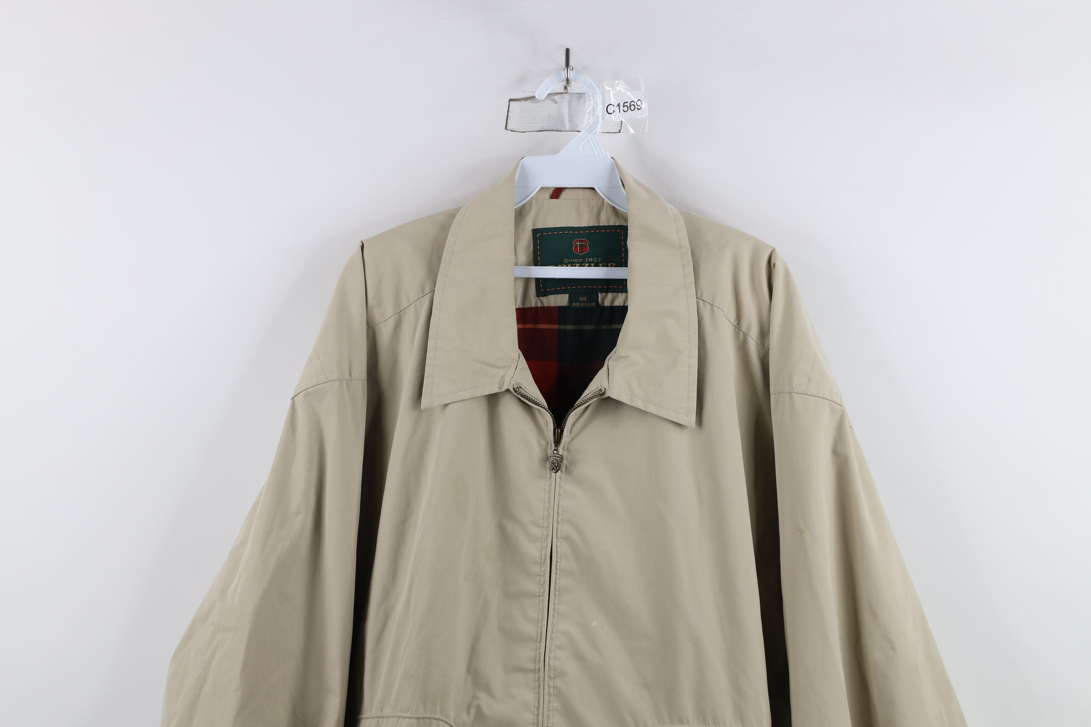 Vintage Vintage 90s McGregor Flannel Lined Bomber Jacket Beige Size US XXL / EU 58 / 5 - 2 Thumbnail